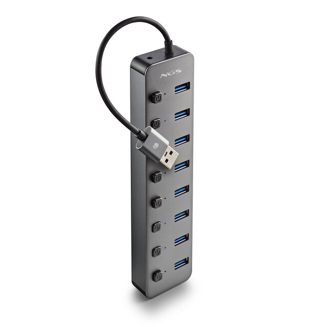 Imagen 0 de Hub USB 3.0 con 8 Puertos NGS iHub 8, Interruptores Independientes, Alta Velocidad 5 Gbps