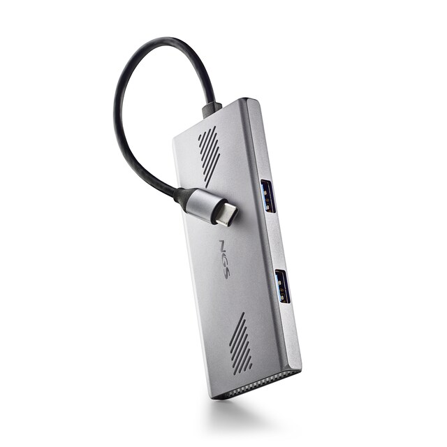 Imagen 0 de Adaptador Multipuerto USB de Aluminio 4 en 1 NGS Wonder Duo C con 2 USB-C y 2 USB-A