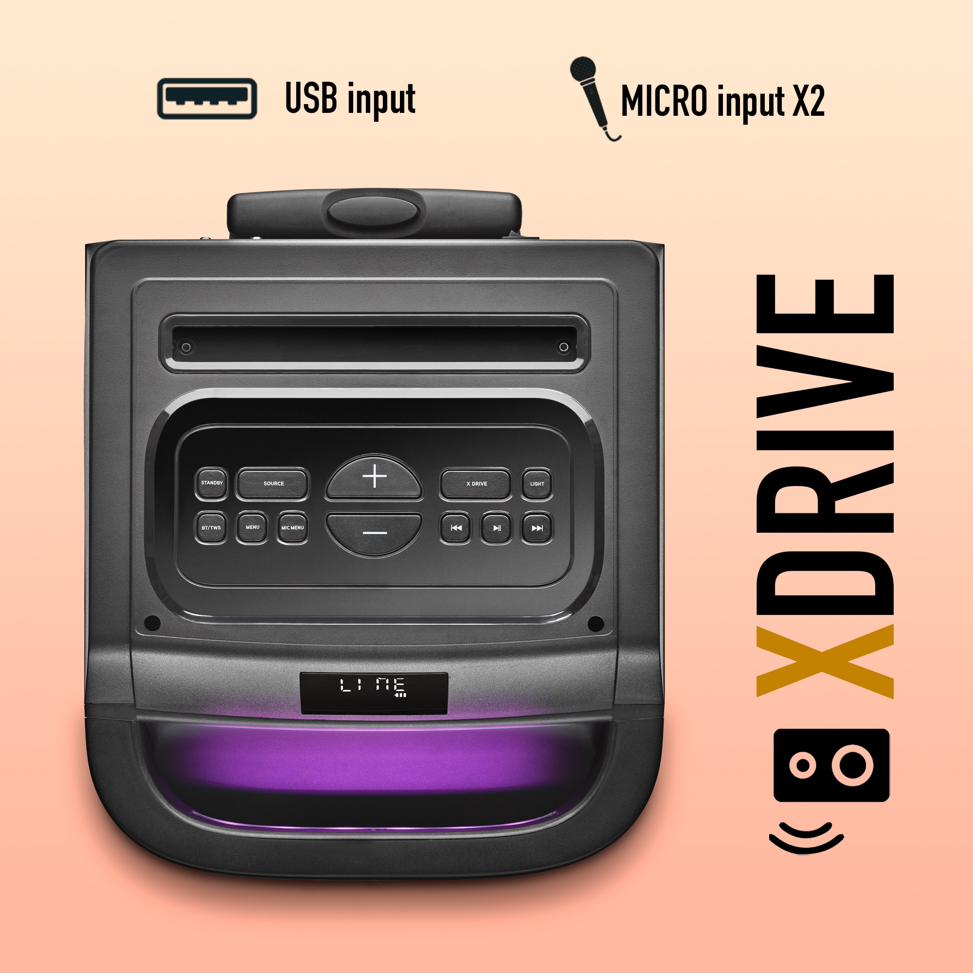 Altavoz portátil tipo fiesta NGS Wild Space 1 de 900w compatible con tecnología bluetooth y TWS - Negro Negro-6