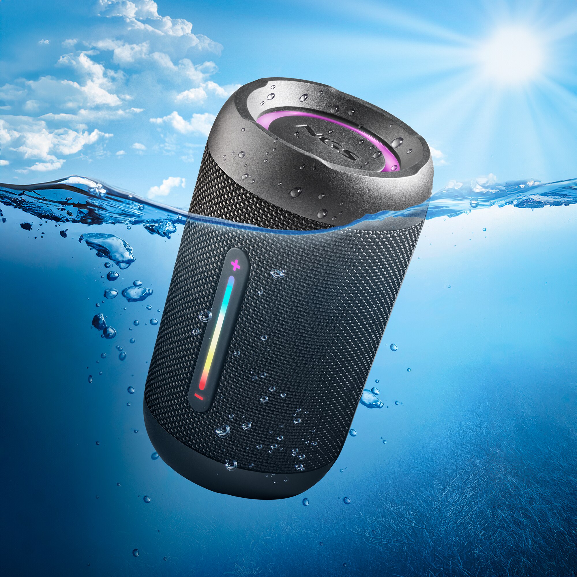 Altavoz inalámbrico NGS Roller Furia 2 Tiny Black 20W compatible con tecnología BT/TWS/ AUX IN - Negro Negro-3