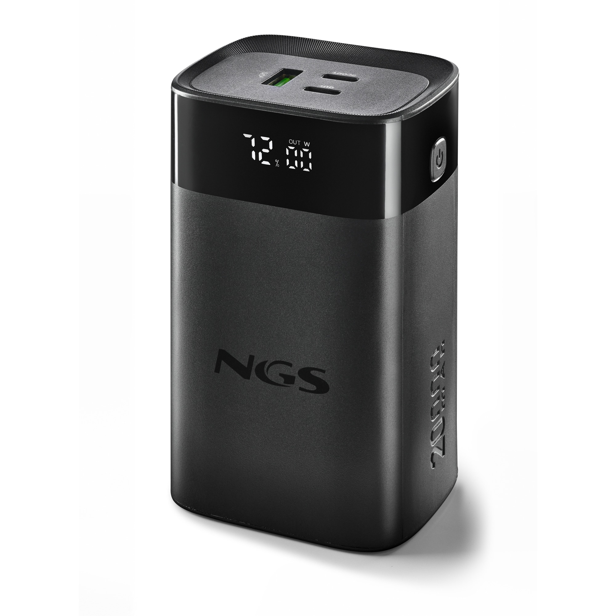Batería externa portátil NGS TWIX 20 de carga rápida de 65W Capacidad de 20000mAh - Negro Negro-1