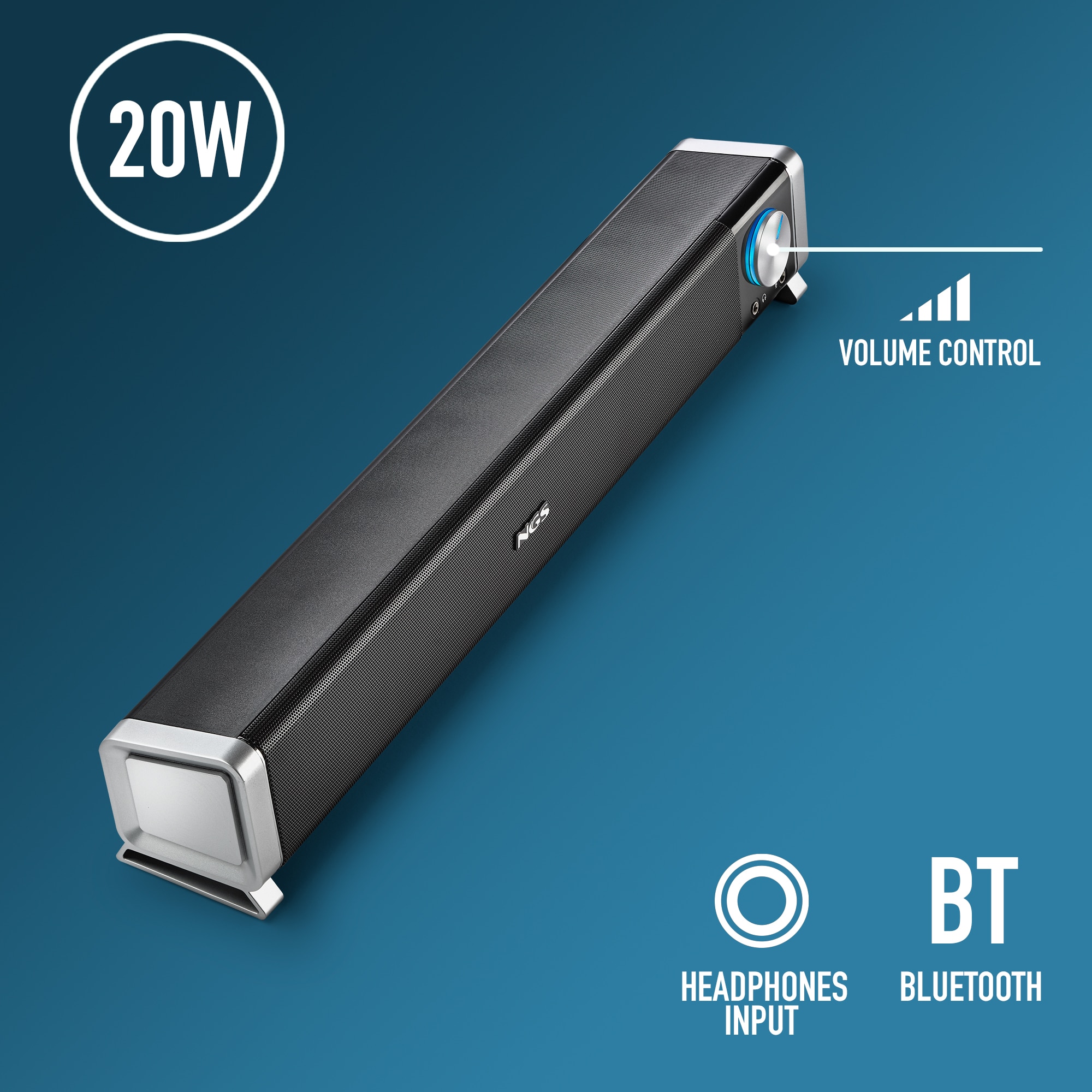 Barra de sonido inalámbrica NGS SB500 BT compatible con tecnología Bluetooth Conexión USB potencia 20W - Negro Negro-3