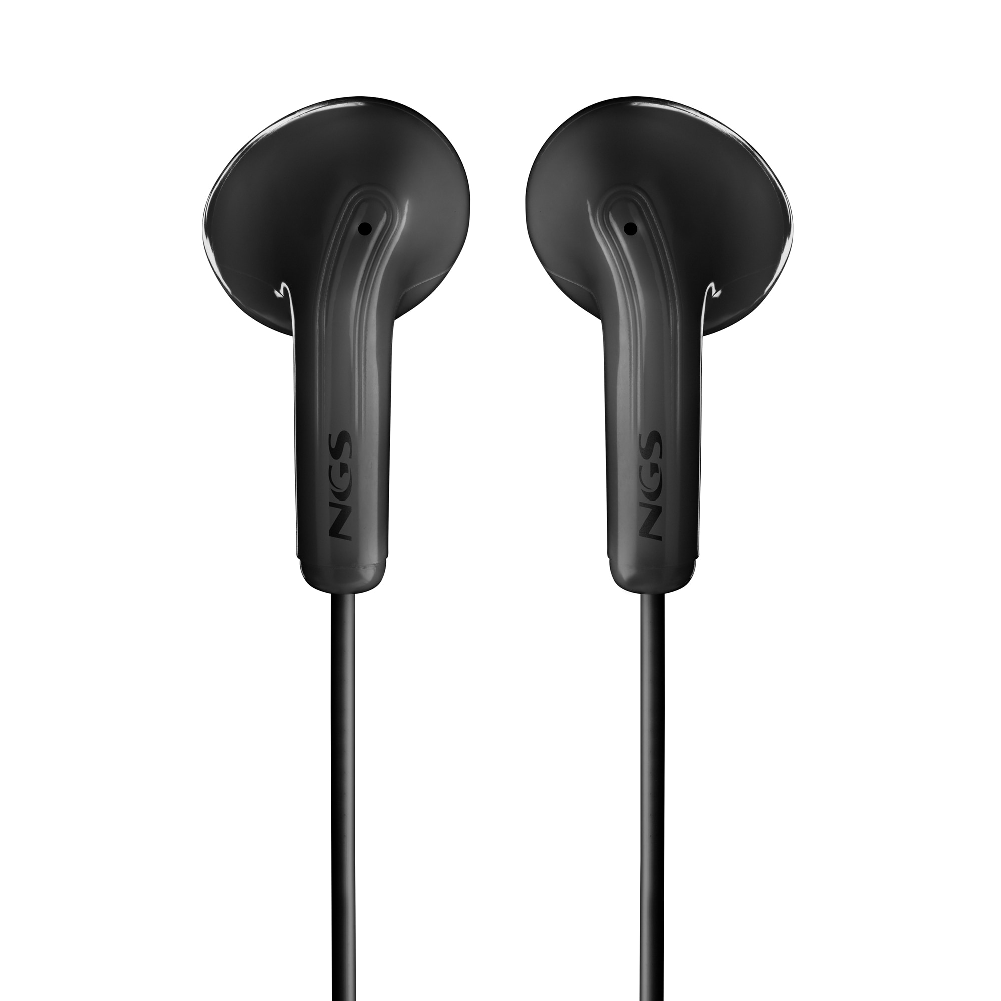 Auriculares de botón NGS CROSS FLIP con micró y control de volumen Conexión Jack 3,5 mm Cable 1,2 - Negro Negro-1