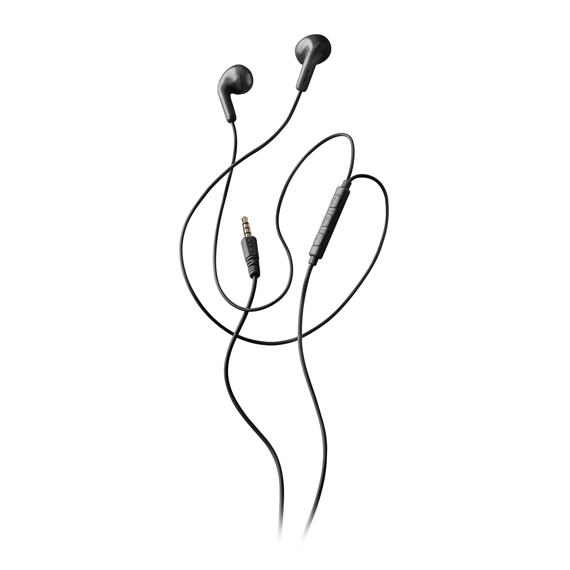 Auriculares de botón NGS CROSS FLIP con micró y control de volumen Conexión Jack 3,5 mm Cable 1,2 - Negro Negro-2
