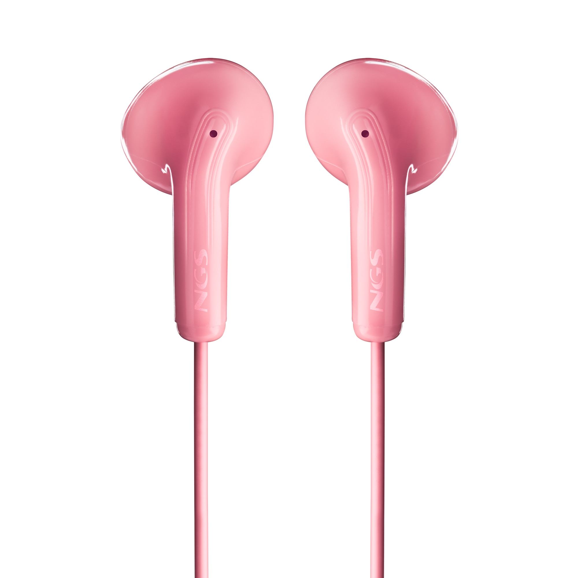 Auriculares de botón NGS CROSS FLIP PINK con micró y control de volumen Conexión Jack 3,5 mm Cable 1,2 - Rosa Rosa-1