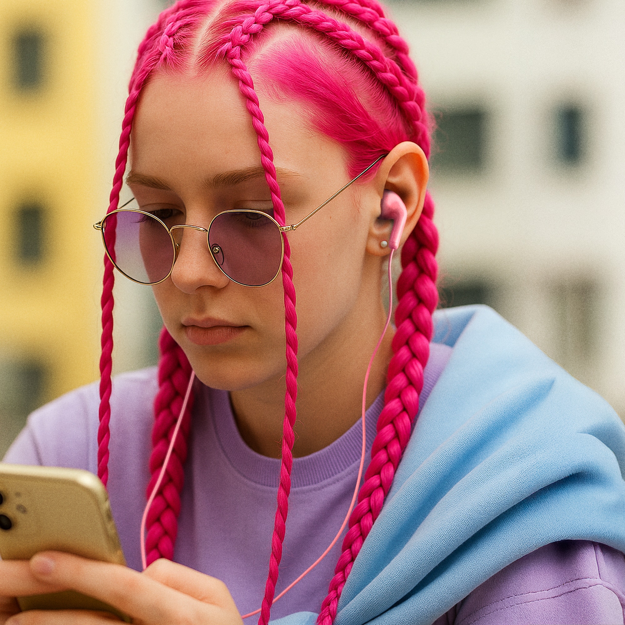 Auriculares de botón NGS CROSS FLIP PINK con micró y control de volumen Conexión Jack 3,5 mm Cable 1,2 - Rosa Rosa-3