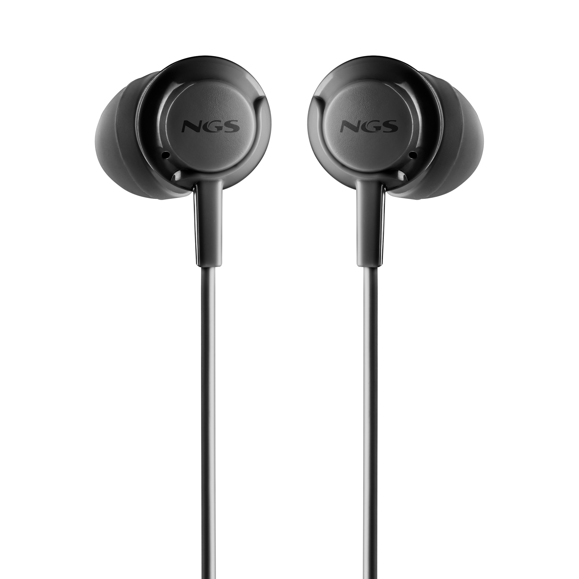 Auriculares de botón NGS CROSS DRIF con micró y control de volumen Conexión Jack 3,5 mm Cable 1,2 - Negro Negro-1