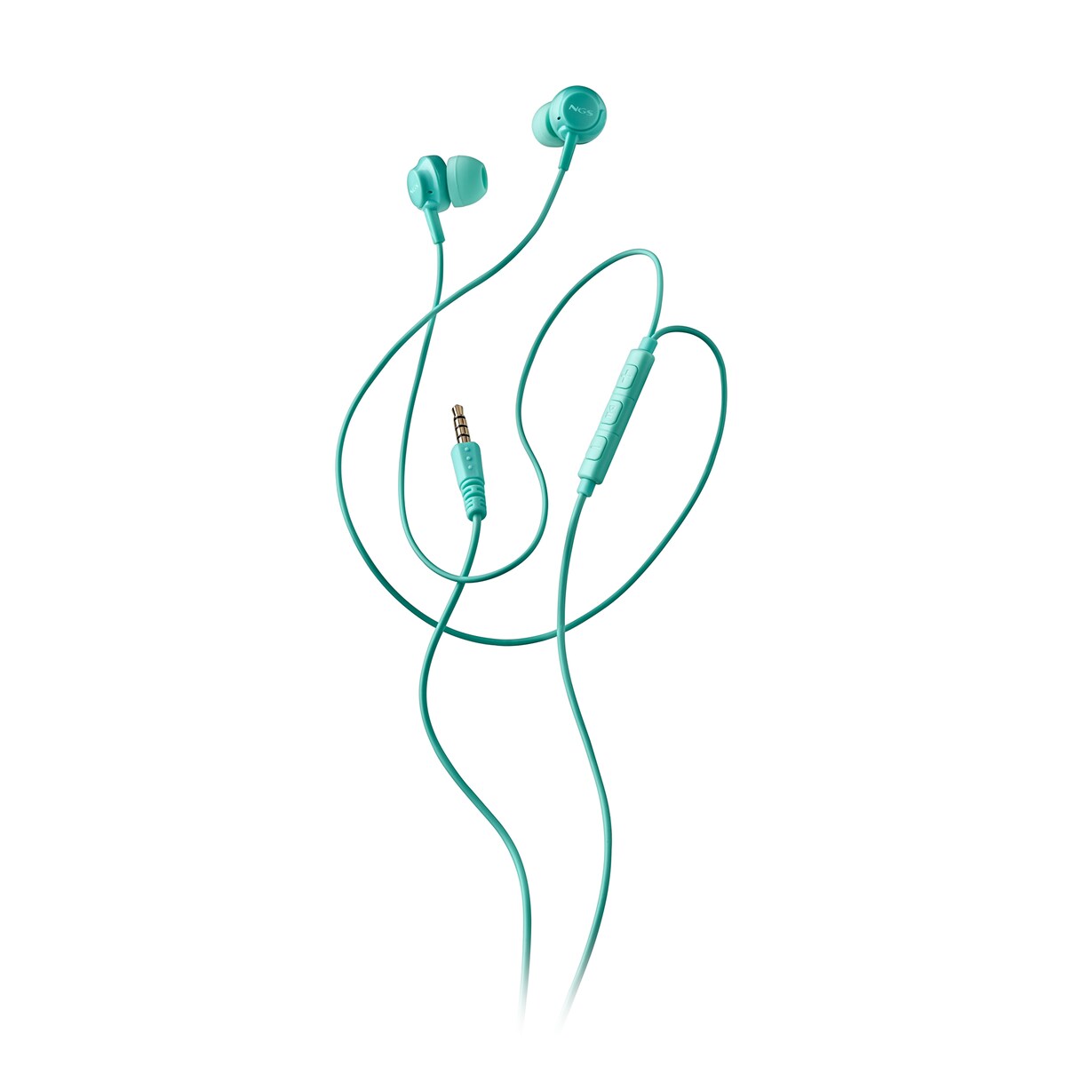 Auricular de botón NGS CROSS FLIP MINT con micró y control de volumen Conexión Jack 3,5 mm Cable 1,2 Verde-2
