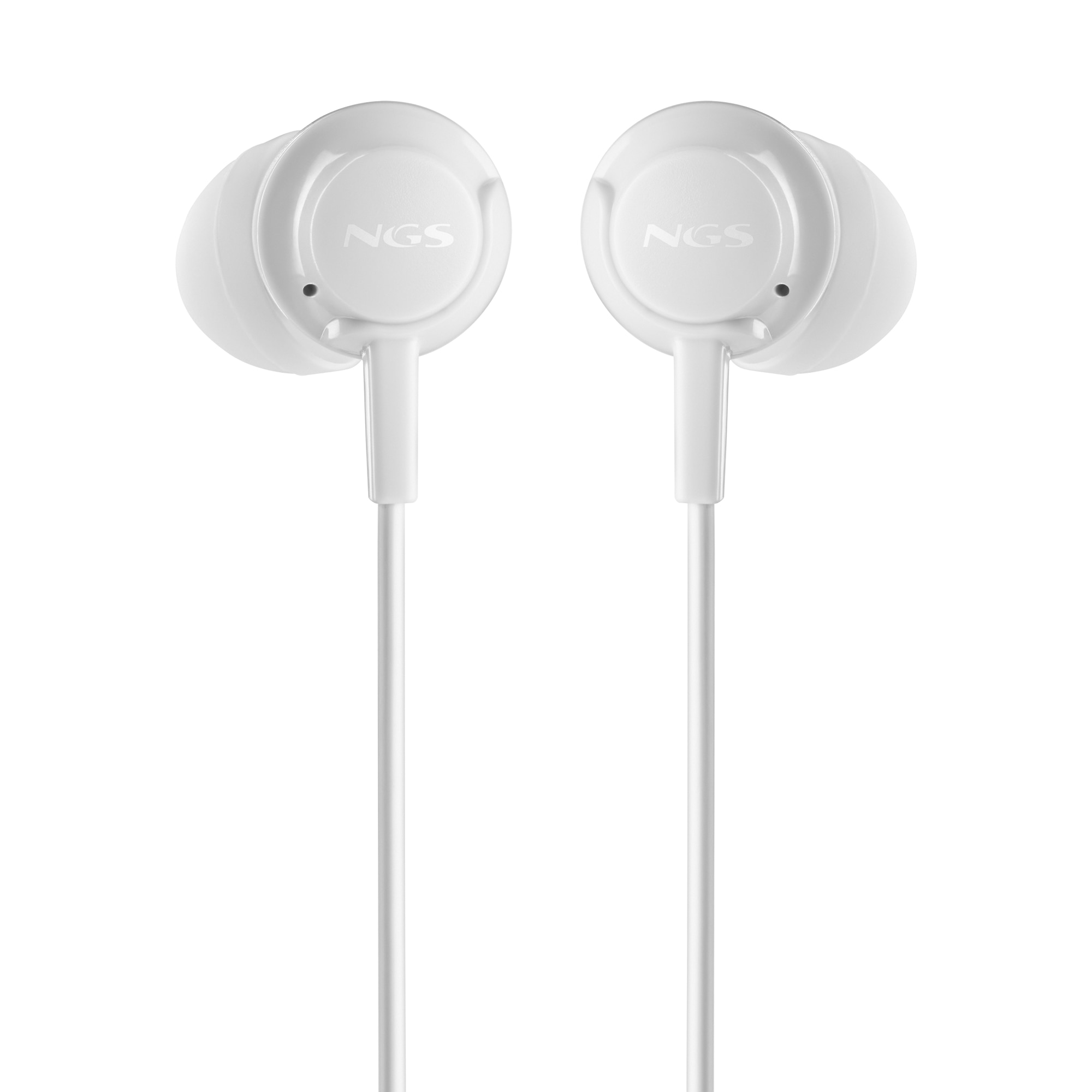 Auriculares de botón NGS CROSS STEP con micrófono y control de volumen Conexión USB-C Cable 1,2 - Blanco Blanco-1
