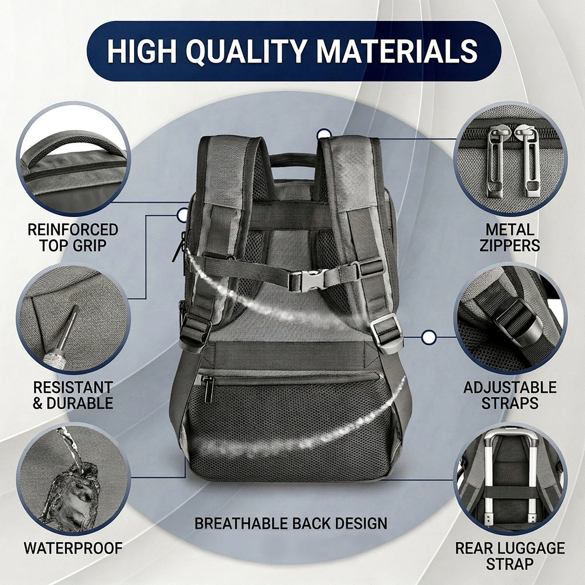 Mochila NGS de viaje expandible para ordenador portátil de hasta 14.1'' SACKS HORIZON MONRAY - Gris Gris-5