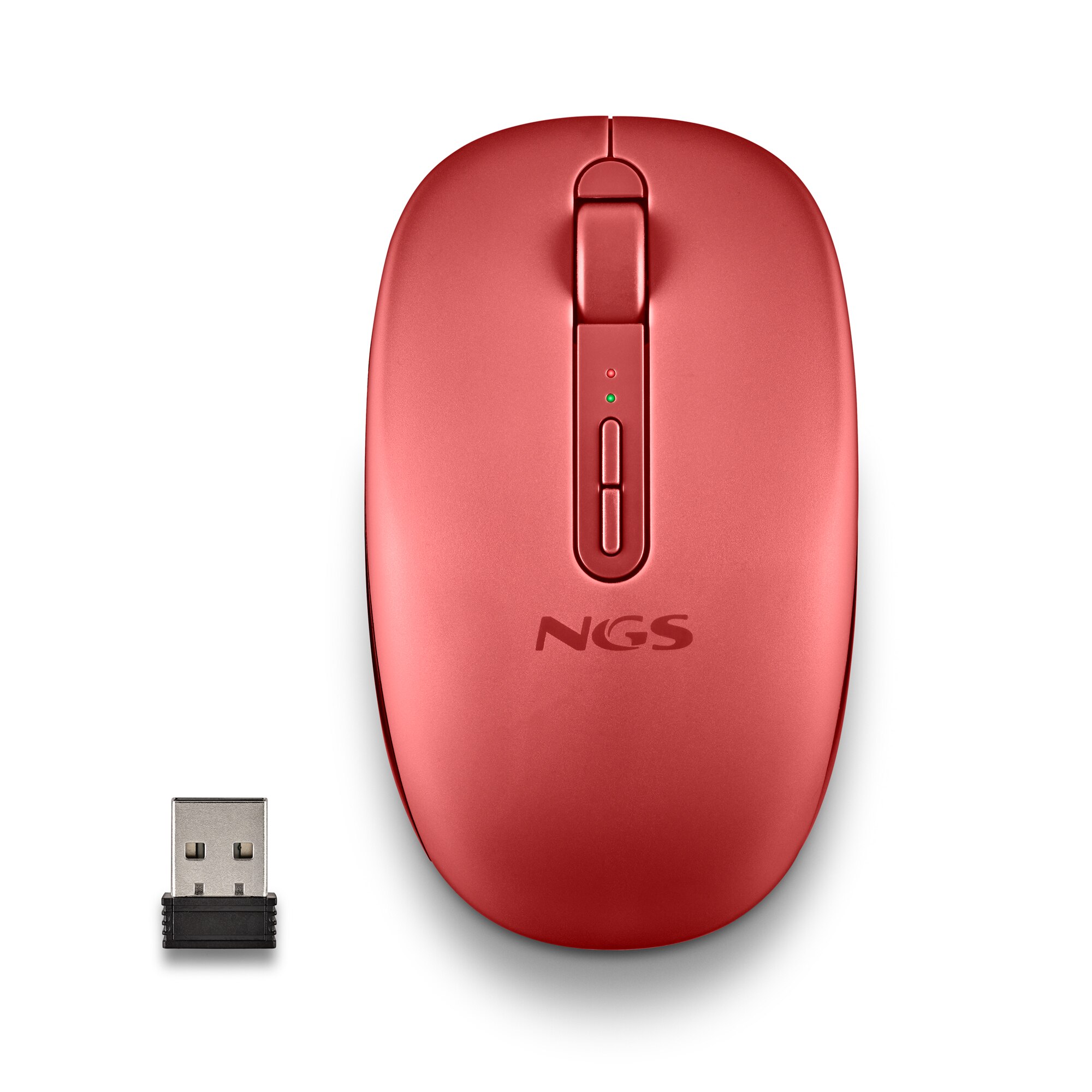 Ratón inalámbrico Fog Dual NGS compatible con tecnología Bluetooth 5.2 y 2.4 GHz. Silencioso - Rojo Rojo-2