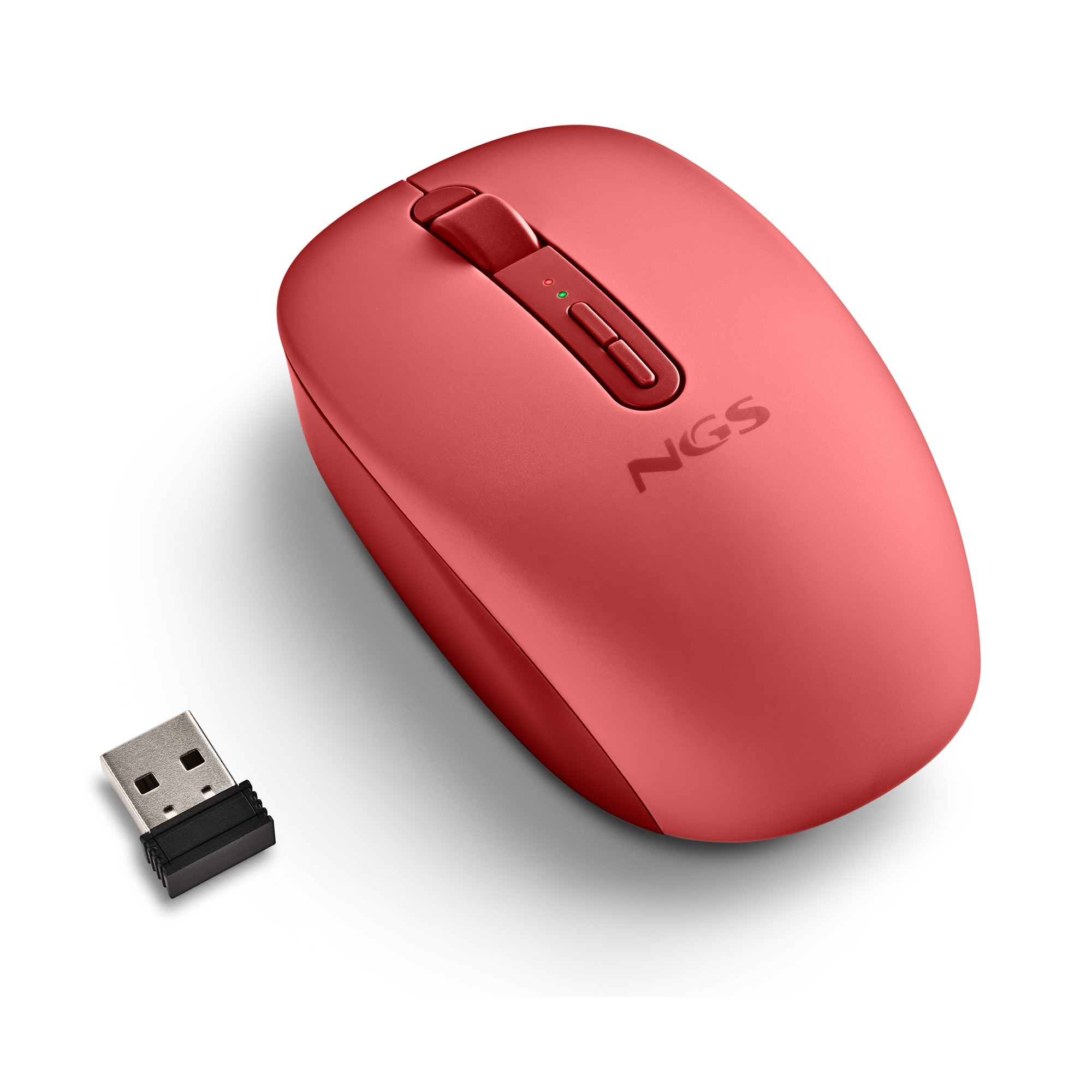 Ratón inalámbrico Fog Dual NGS compatible con tecnología Bluetooth 5.2 y 2.4 GHz. Silencioso - Rojo Rojo-4