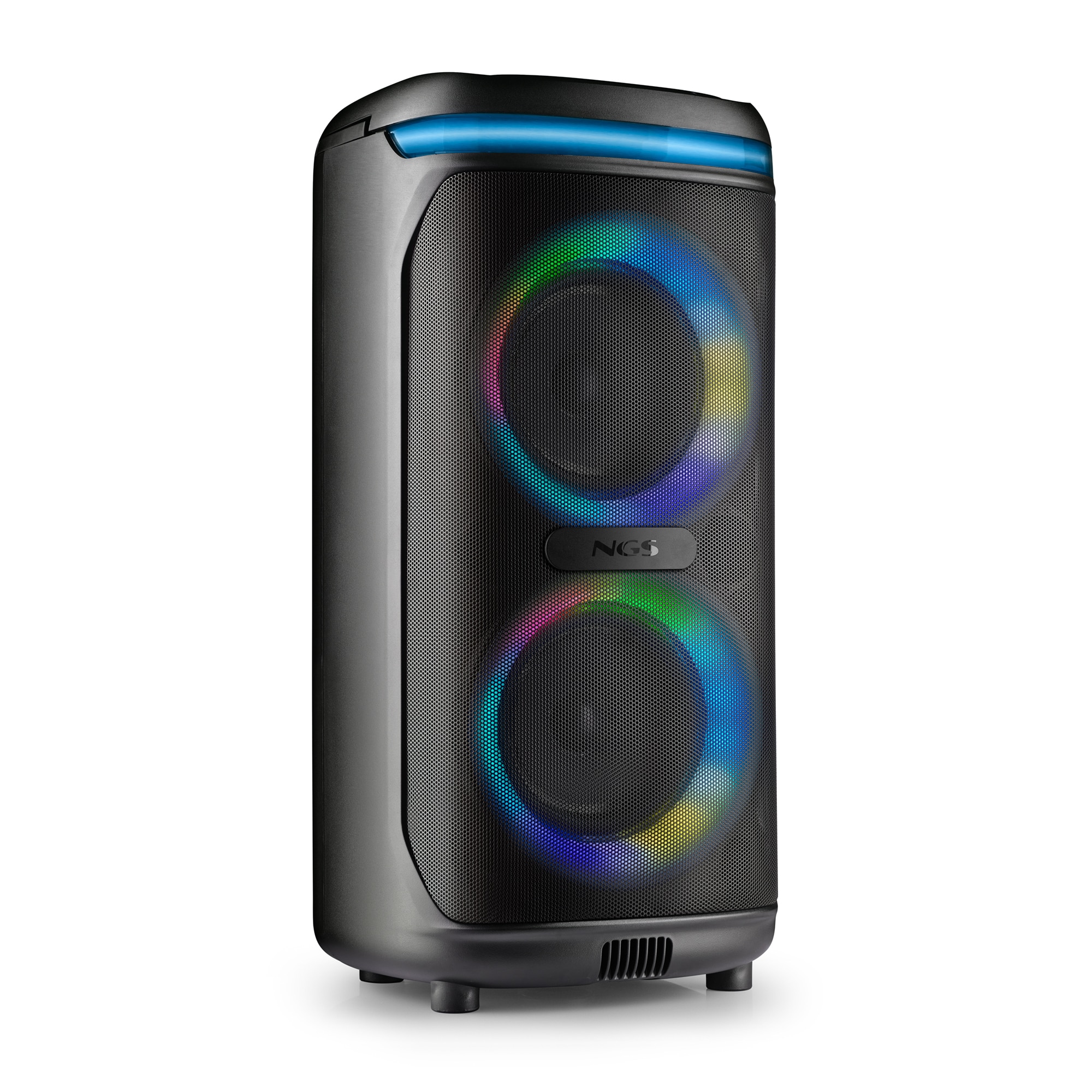 NGS - Altavoz portátil 400W Wild Glam NGS Compatible con Bluetooth-TWS- USB & TF- AUX IN. Batería recargable. 4H autonomía. Luces LED..