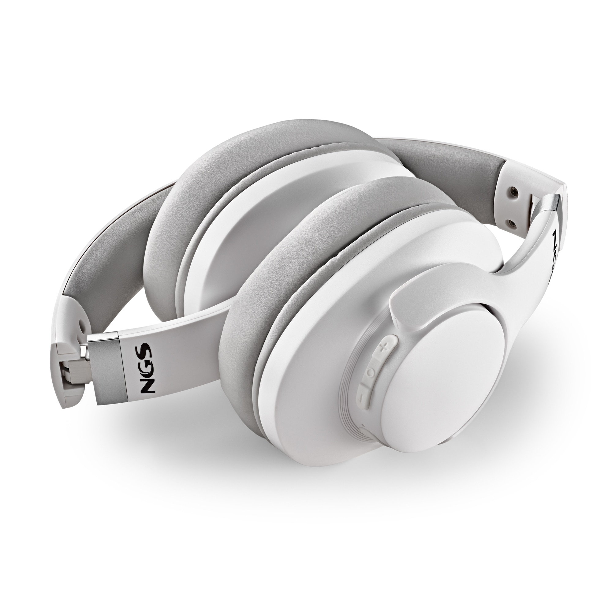 Auricular inalámbrico over-ear compatible con tecno. Bluetooth NGS ARTICA STORM, cancelación de ruido y batería extraíble, 45h - Blanco Blanco-5