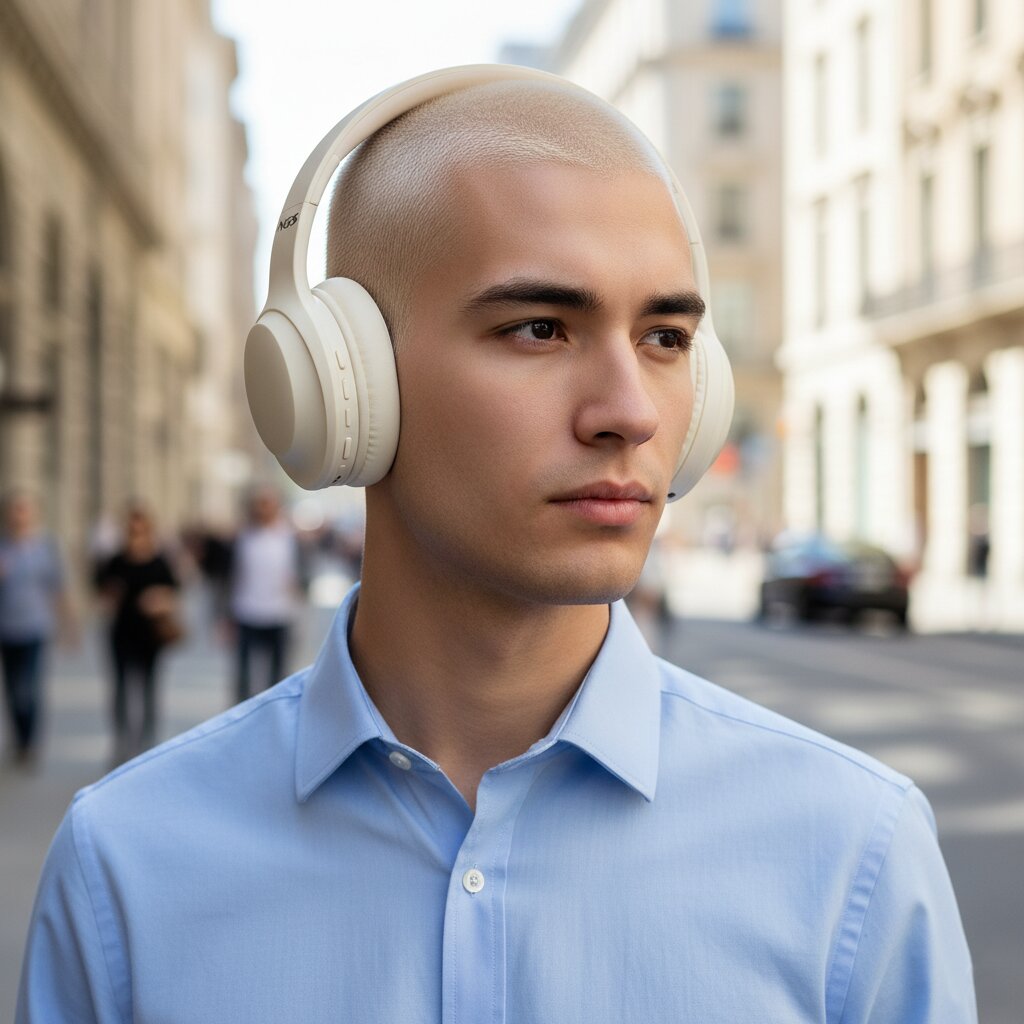 Auricular circumaural inalámbrico compatible con Tecnología Bluetooth NGS ARTICA GLACIER con 75h de autonomía - Beige Beige-3