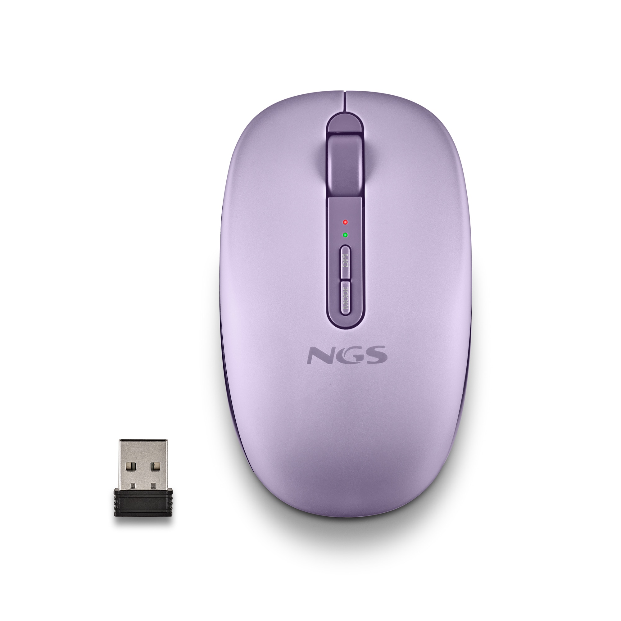 Ratón inalámbrico Fog Dual NGS compatible con tecnología Bluetooth 5.2 y 2.4 GHz. Silencioso - Morado Morado-2