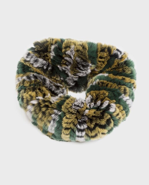 Imagen 0 de Cuello de pelo de rex multicolor