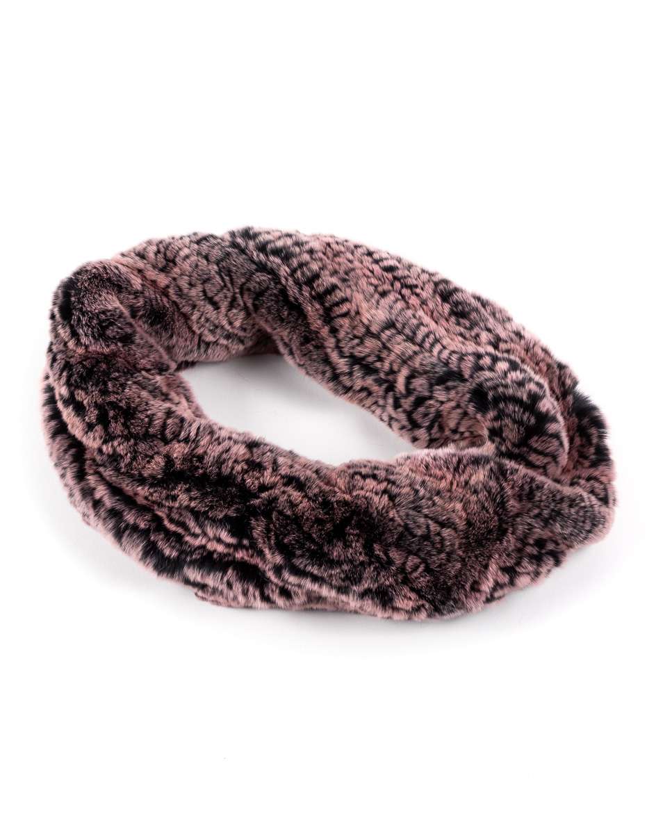 Imagen 1 de Cuello de pelo de rex en color rosa combinado Rosa