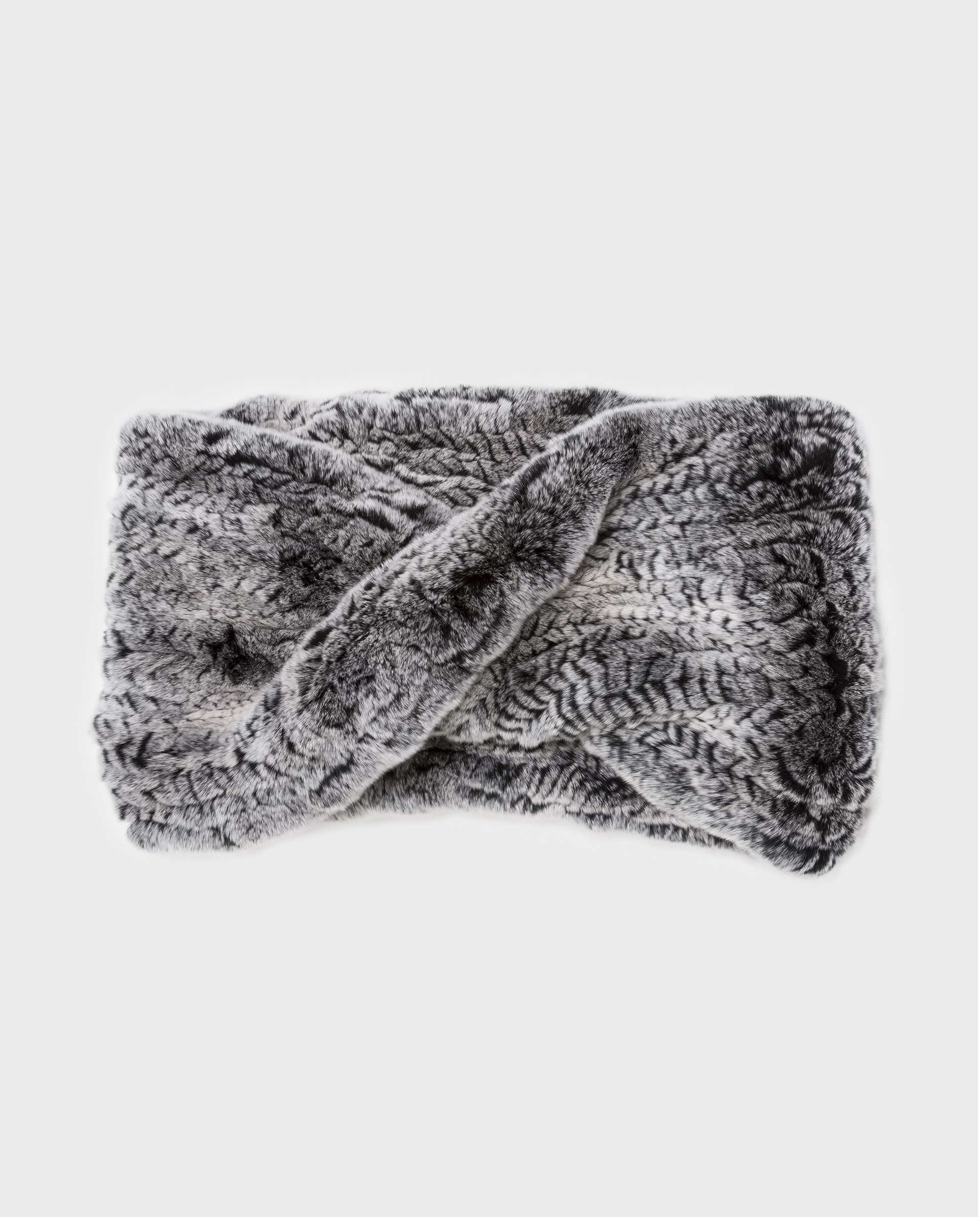 Cuello de pelo de rex en color - De la Roca - Gris Gris-2