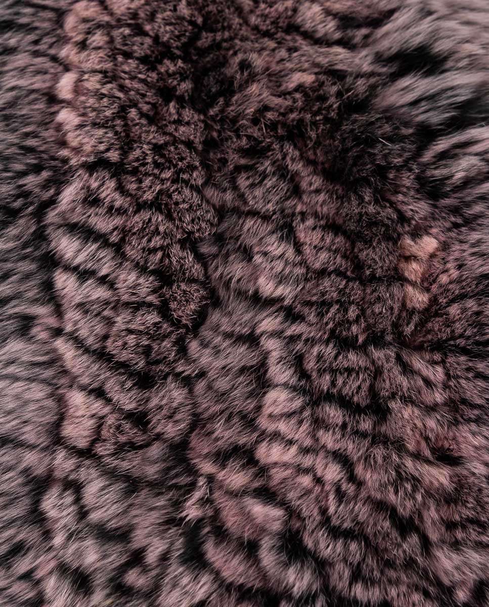 Cuello de pelo de rex en color combinado - De la Roca - Rosa Rosa-2