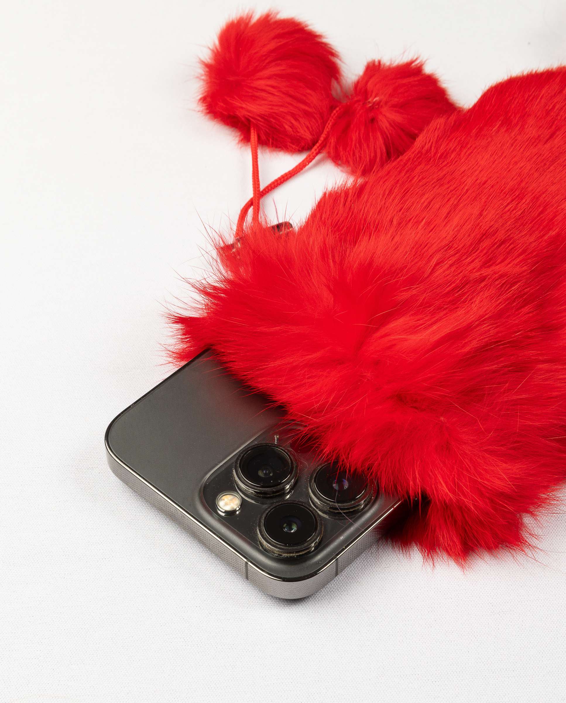 Funda de móvil Iphone Pro Max de pelo de rex - De la Roca - Rojo Rojo-2