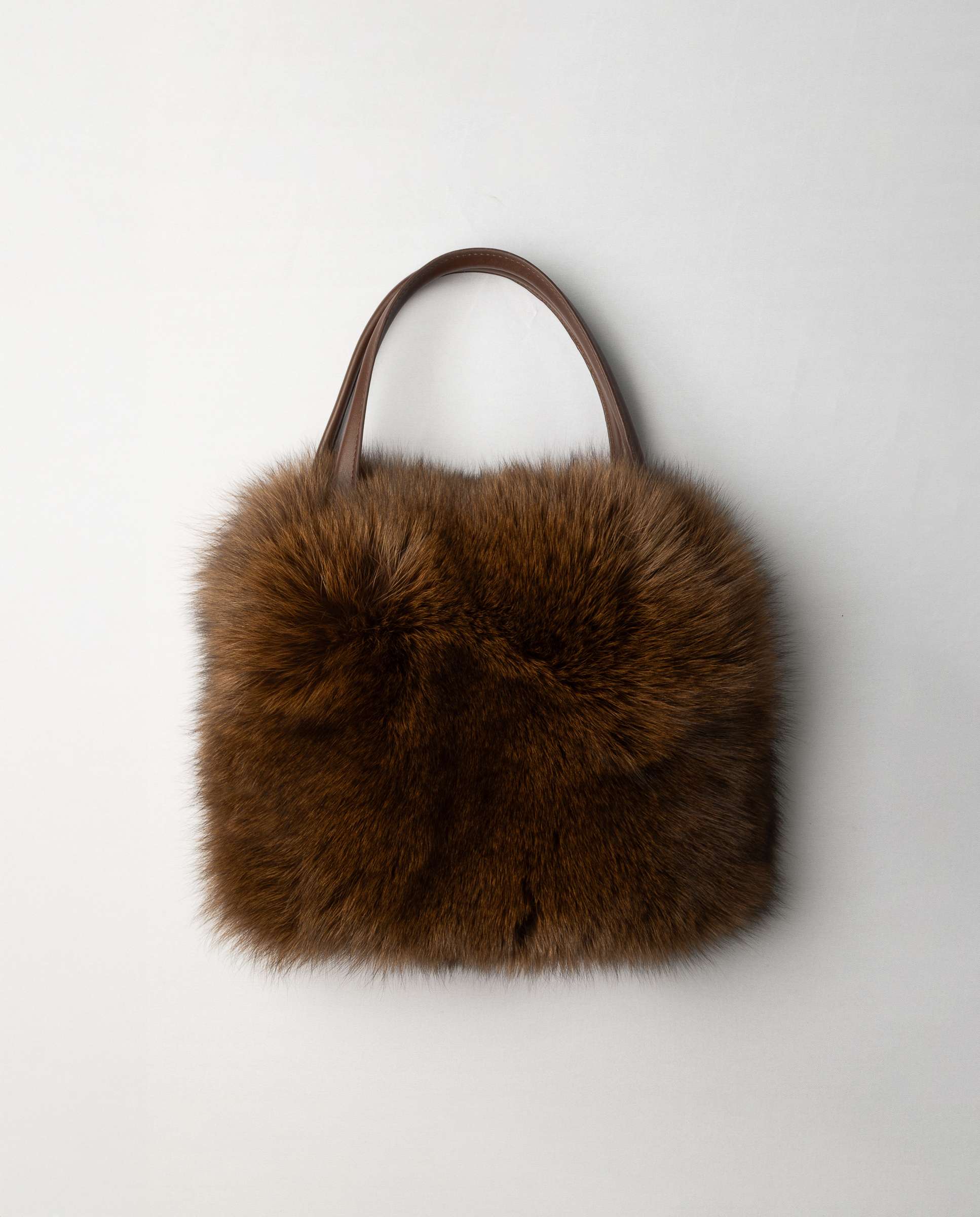 Bolso de multiposición de pelo de zorro - De la Roca - Marrón Marrón-1