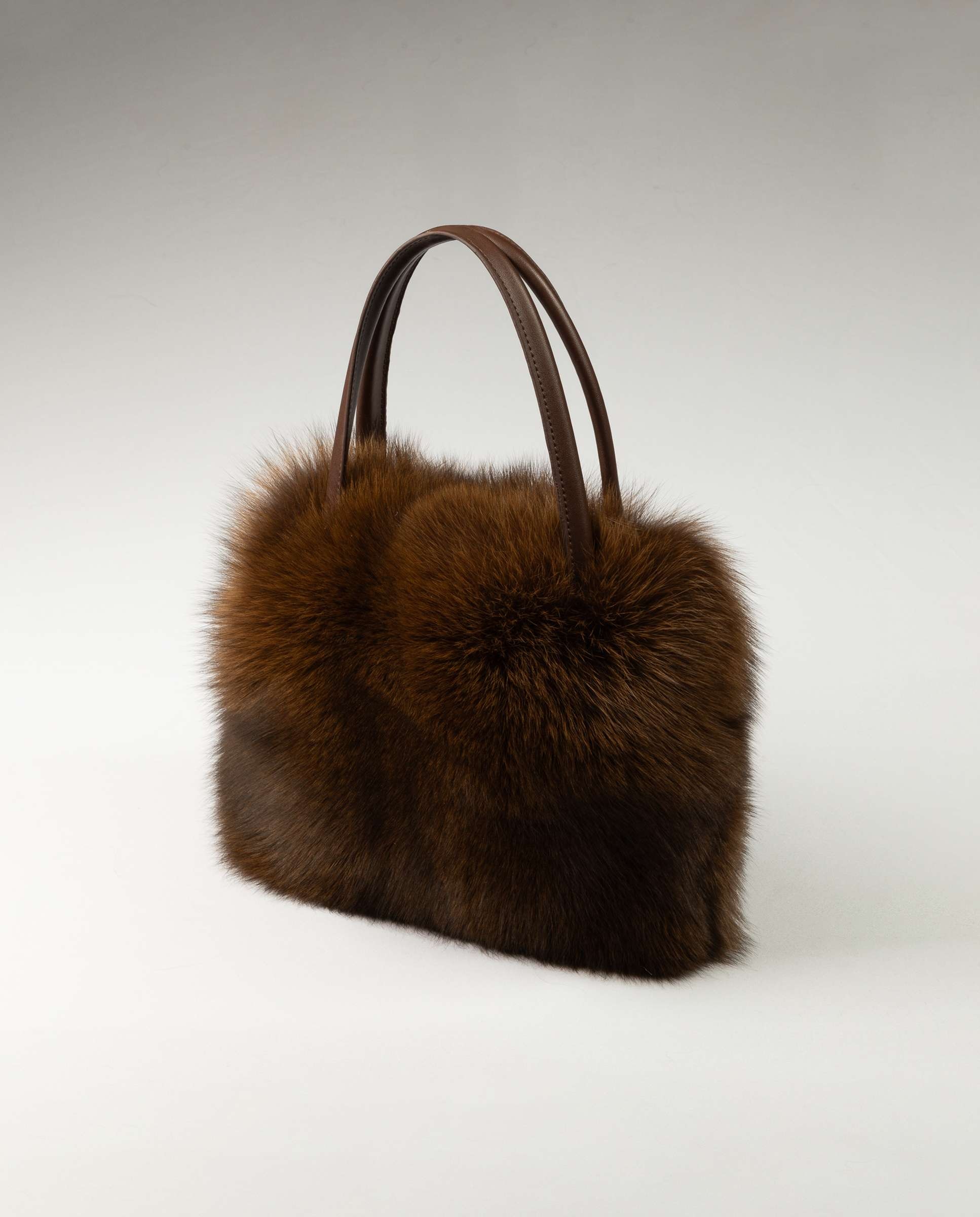Bolso de multiposición de pelo de zorro - De la Roca - Marrón Marrón-3