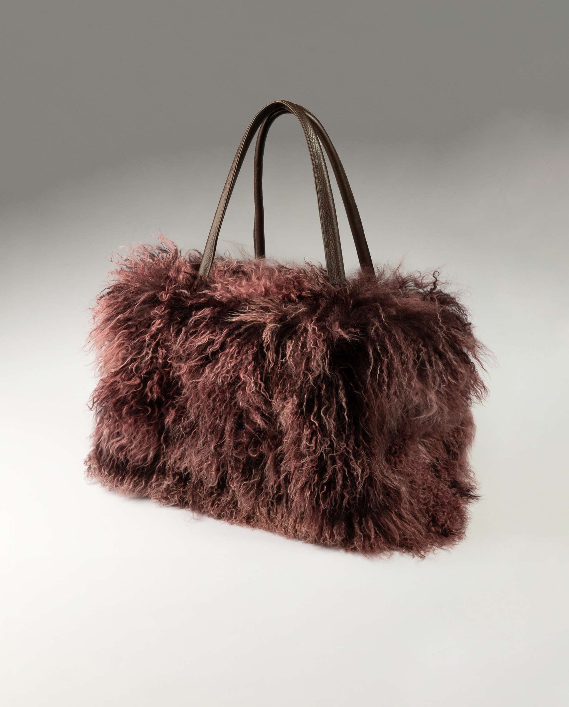 Bolso de multiposición grande de pelo de cordero del tibet - De la Roca - Vino Vino-3
