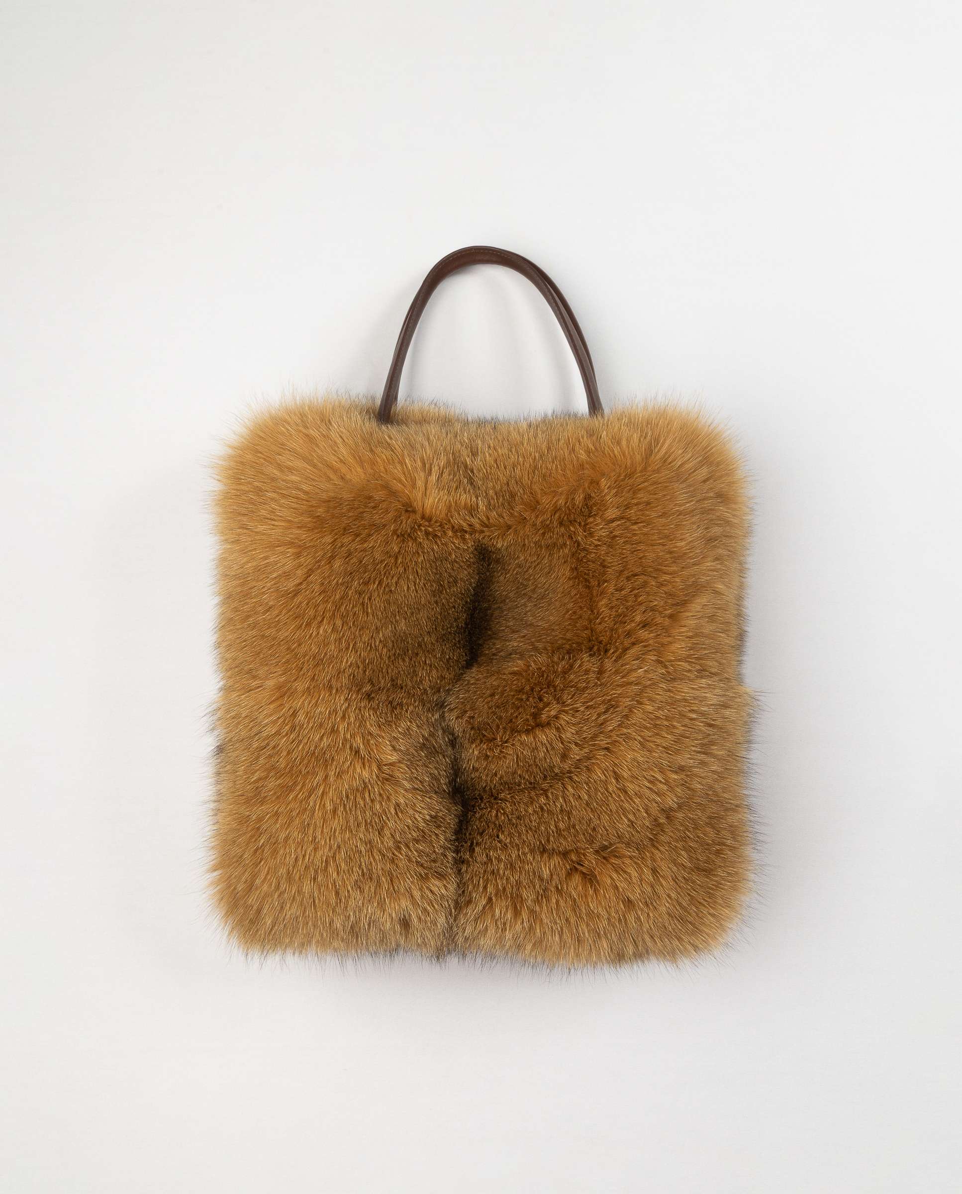 Bolso de multiposición de pelo de zorro - De la Roca - Marrón claro Marrón claro-1