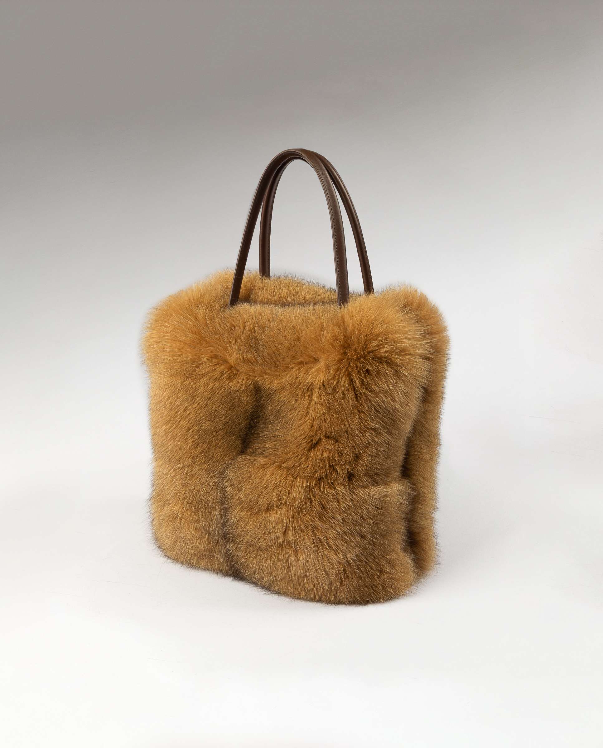Bolso de multiposición de pelo de zorro - De la Roca - Marrón claro Marrón claro-3