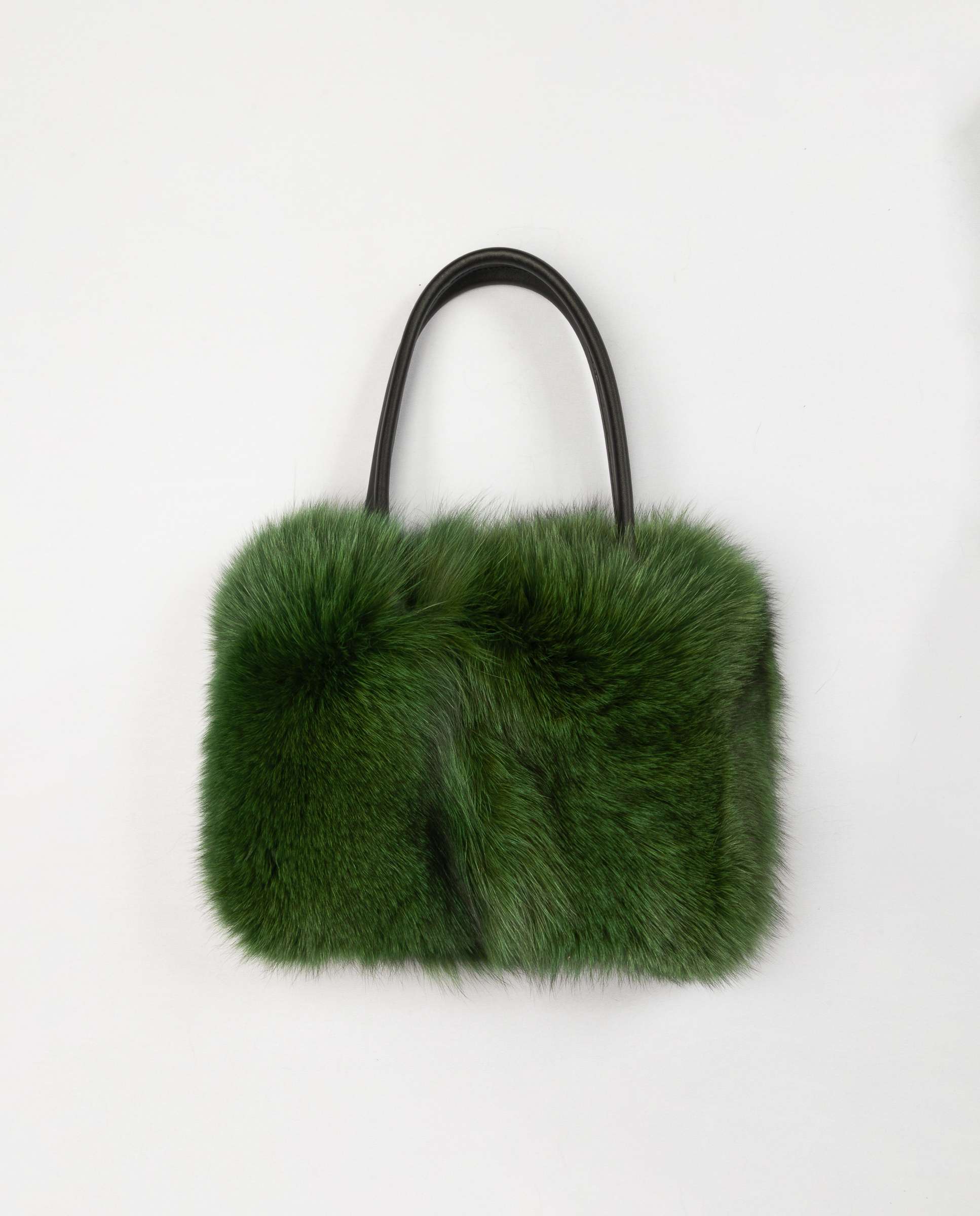 Bolso de multiposición de pelo de zorro - De la Roca - Verde Verde-1