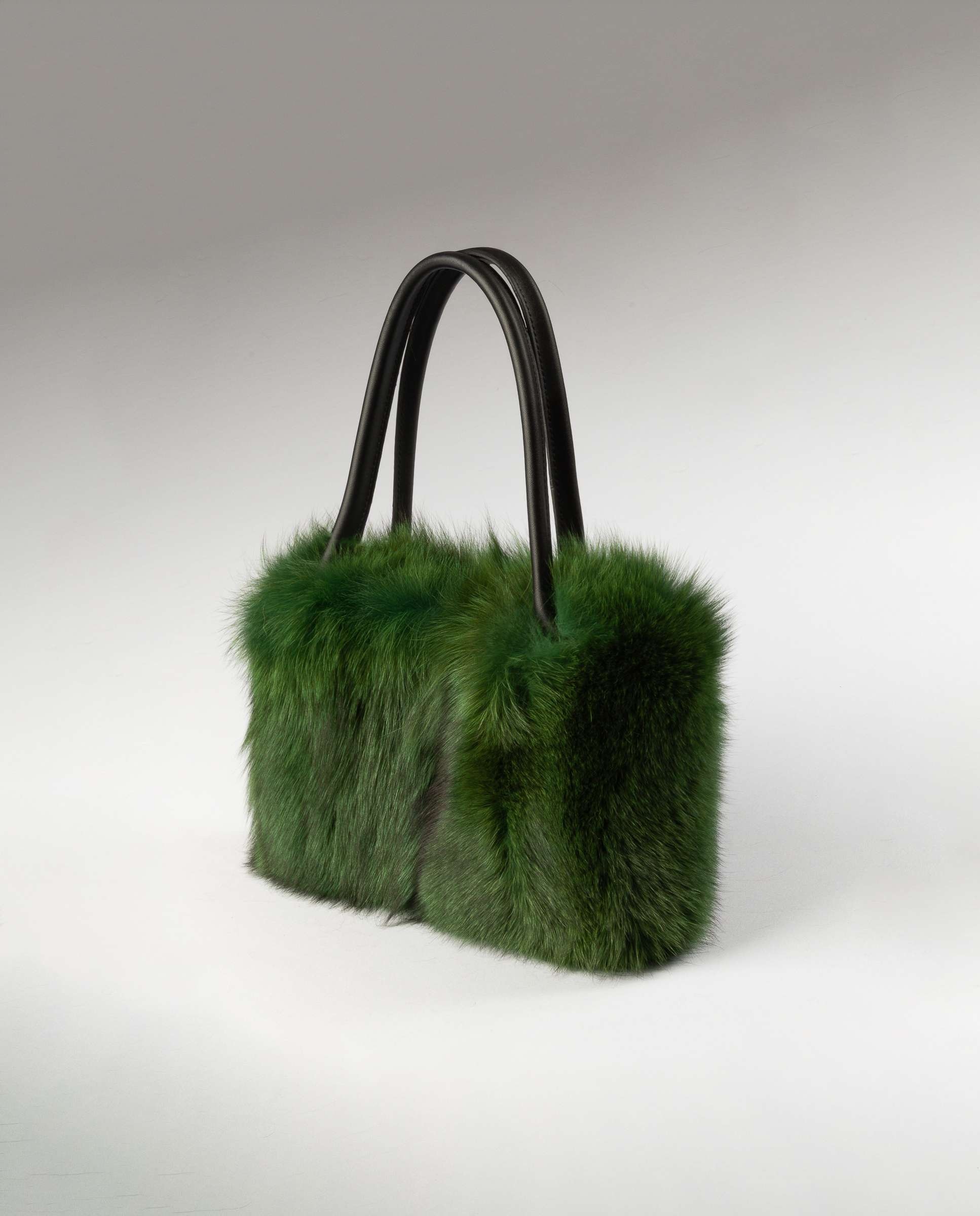 Bolso de multiposición de pelo de zorro - De la Roca - Verde Verde-3