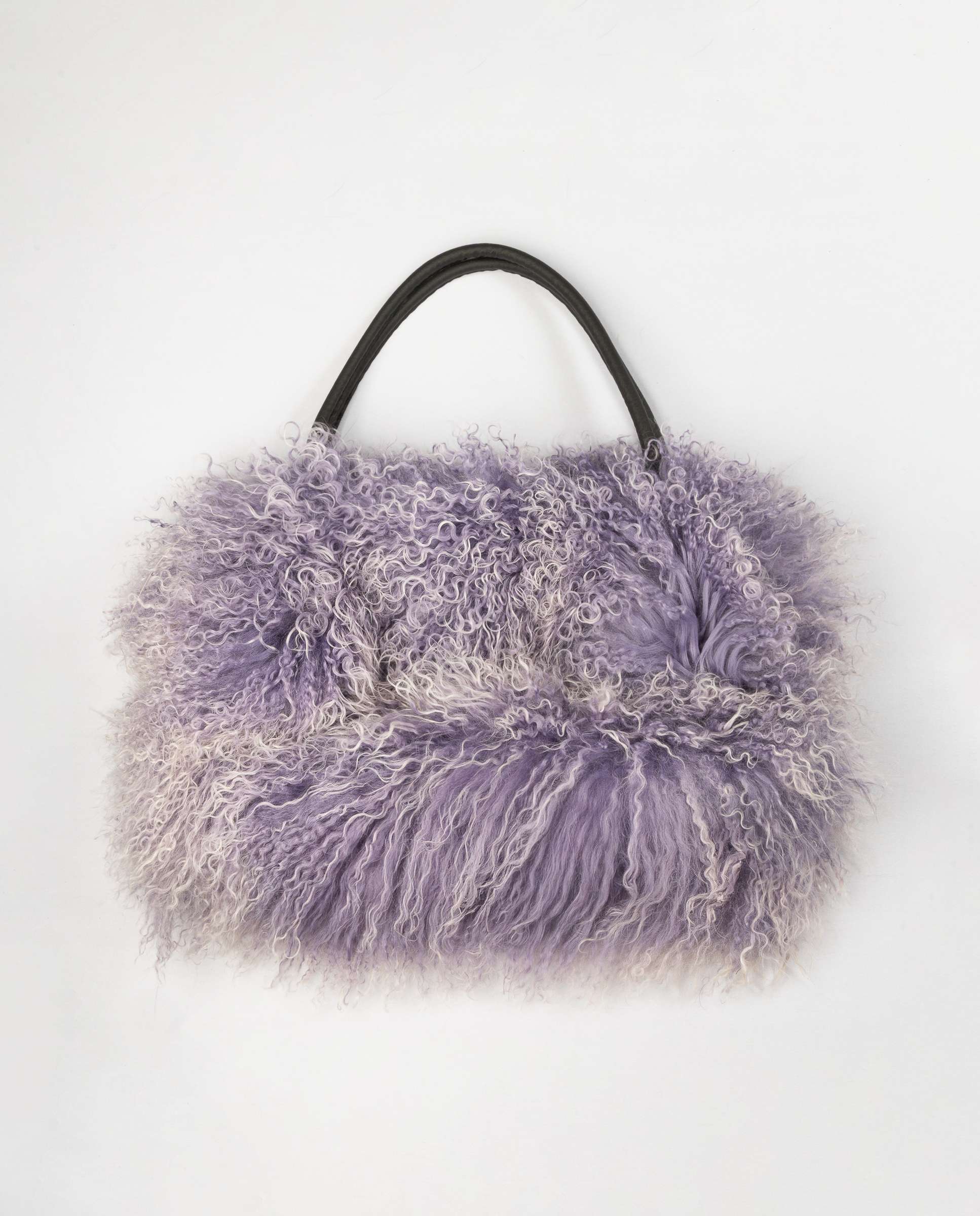 Bolso grande de multiposición de pelo de cordero del tibet - De la Roca - Lila Lila-1