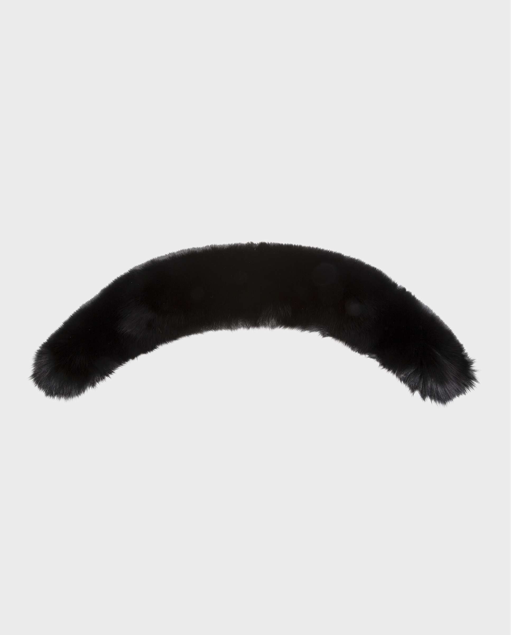 Estola de pelo de zorro en color - De la Roca - Negro Negro-2