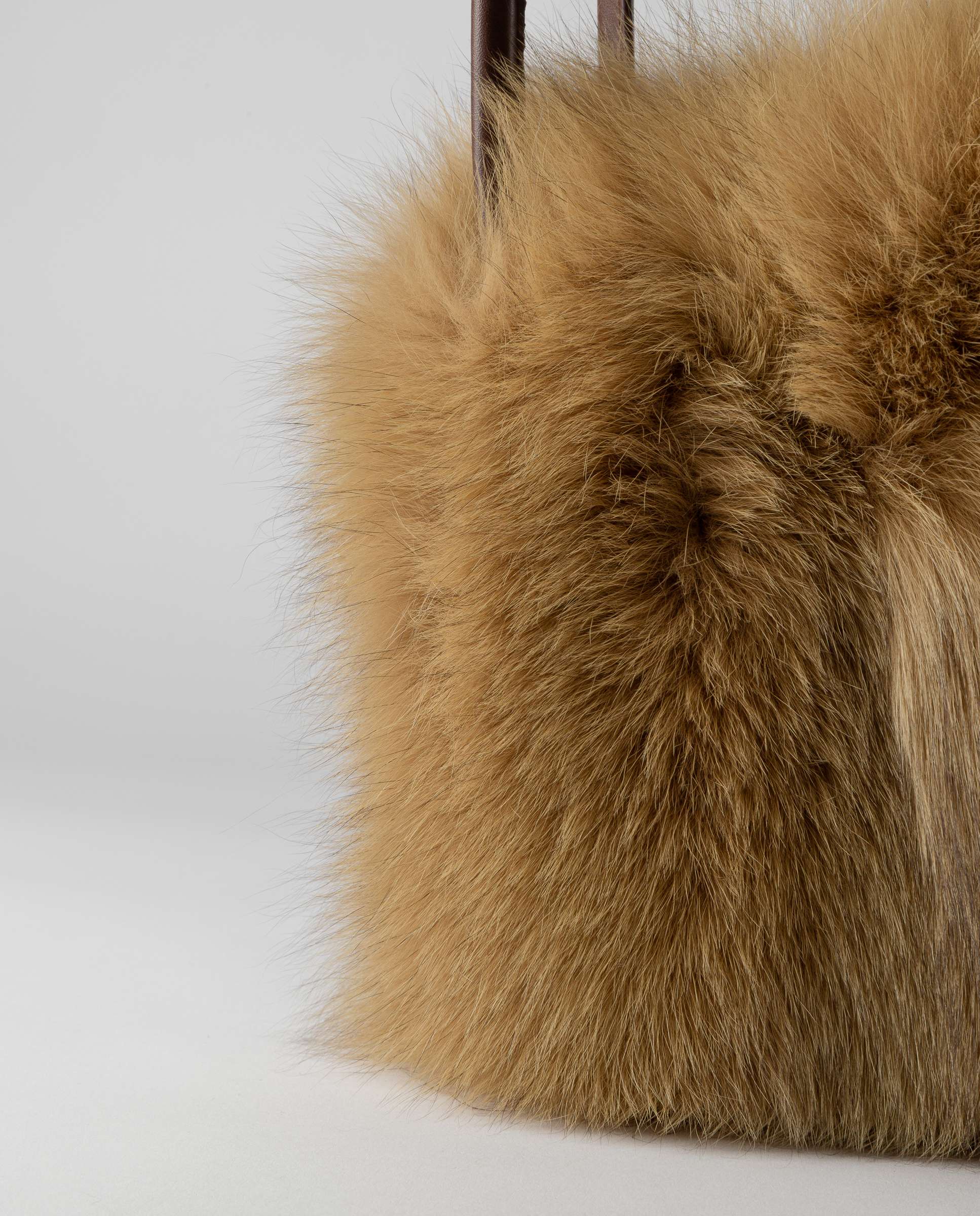 Bolso de multiposición de pelo de zorro - De la Roca - Beige Beige-2