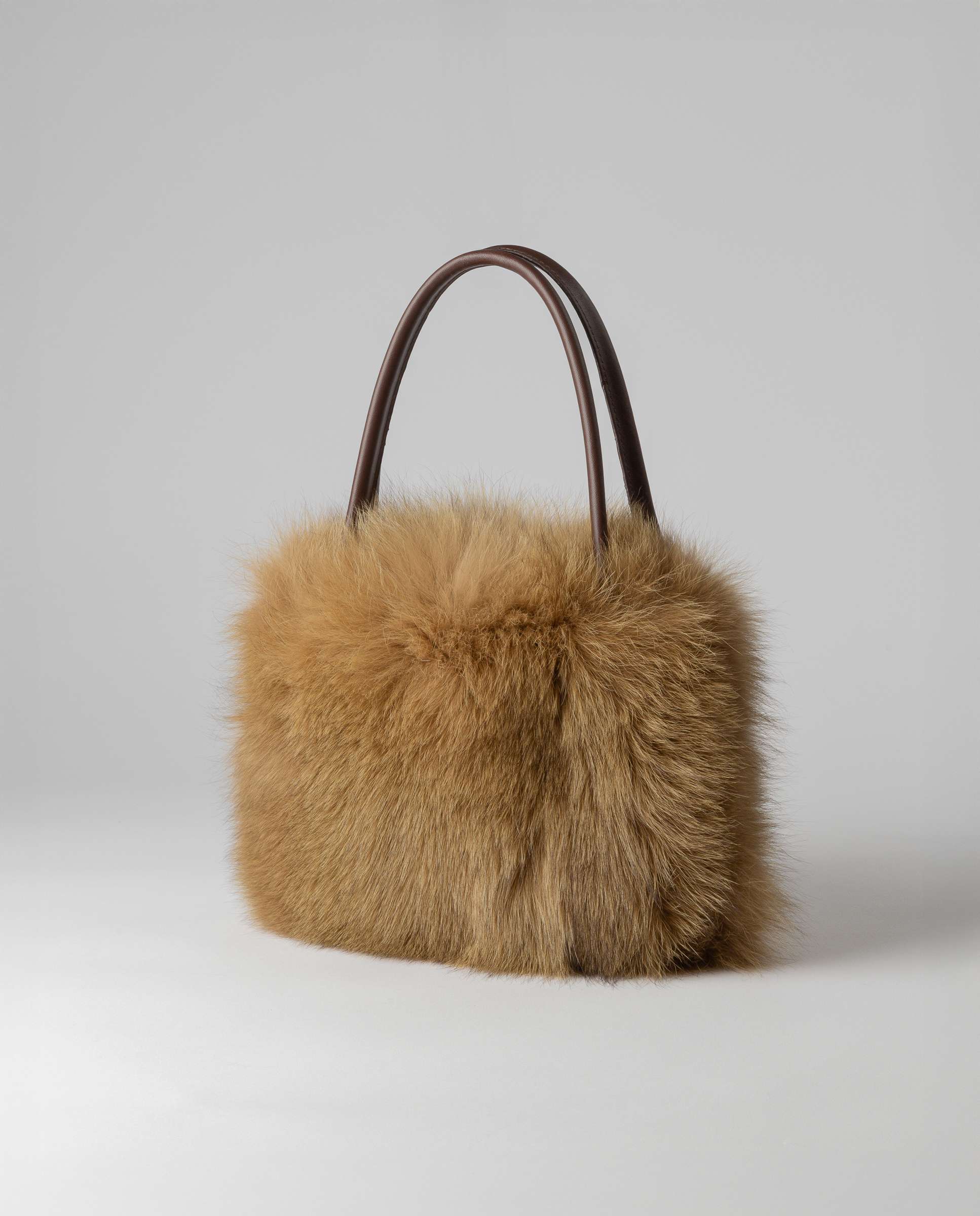 Bolso de multiposición de pelo de zorro - De la Roca - Beige Beige-3