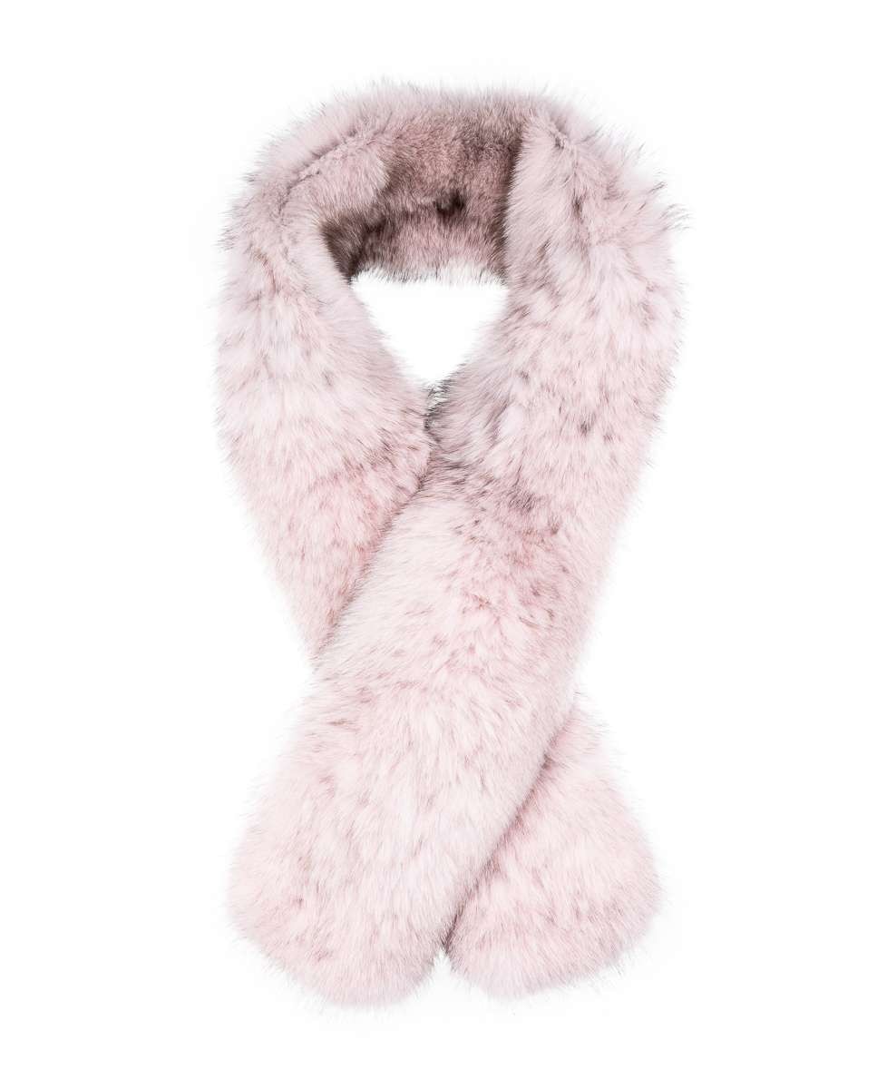 Estola de pelo de zorro en color - De la Roca - Rosa Rosa-1