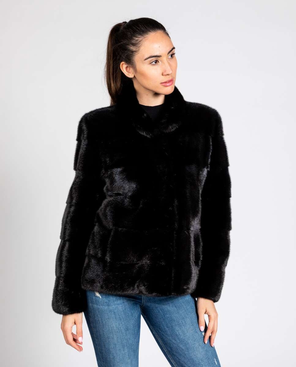 Chaqueta de pelo de mujer de visón en horizontal · De la Roca · El