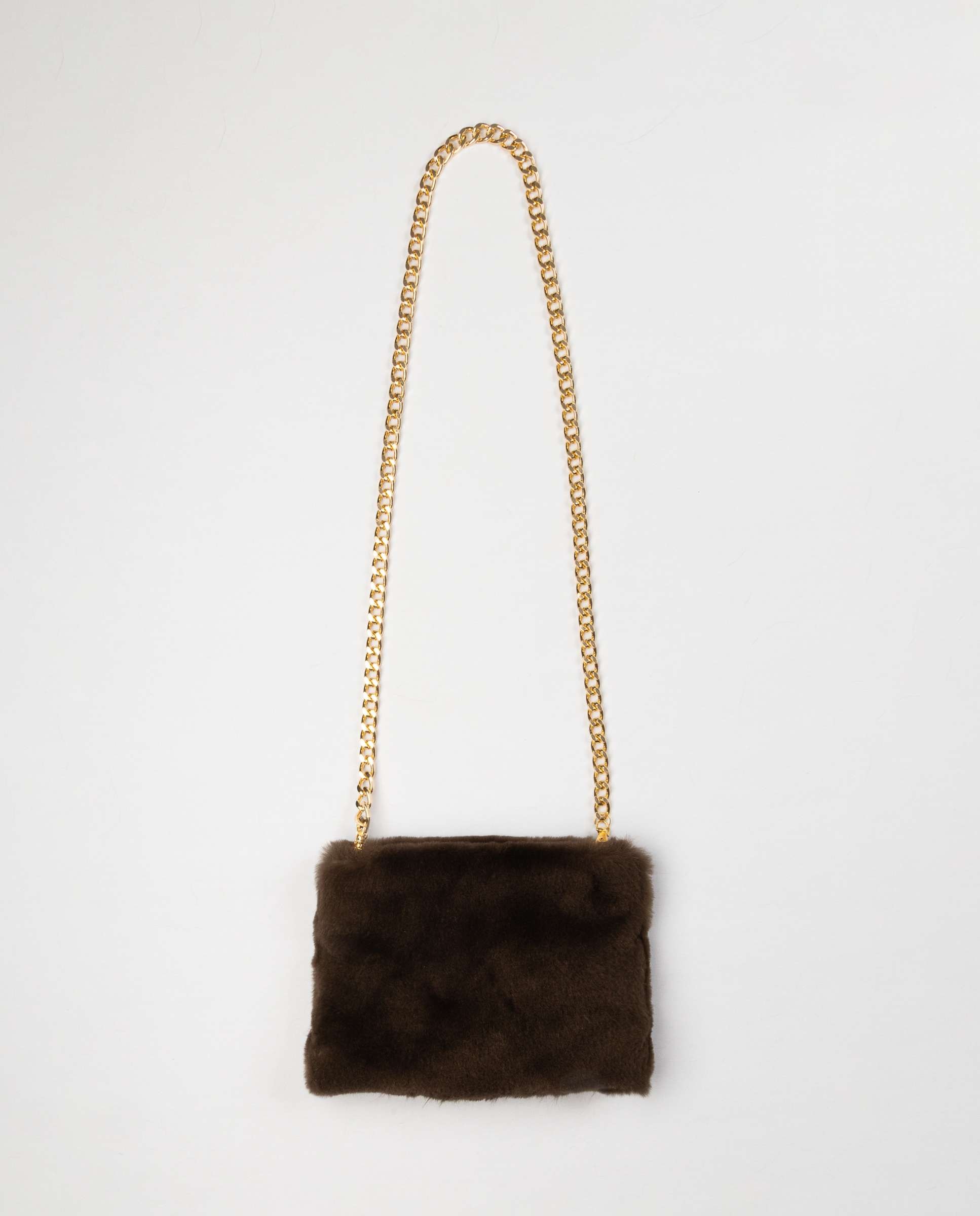 Bandolera de mujer de pelo de raccoon en color - De la Roca - Marrón Marrón-1