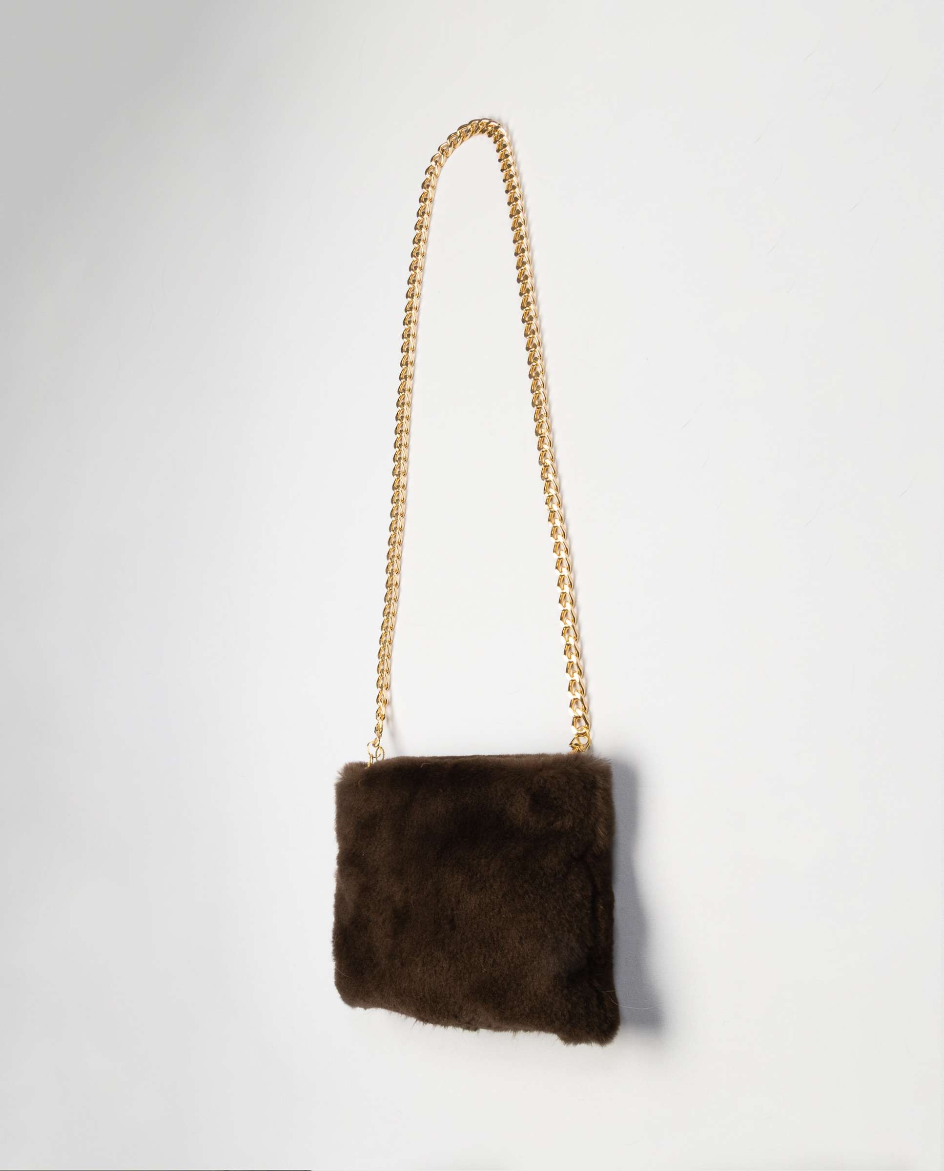 Bandolera de mujer de pelo de raccoon en color - De la Roca - Marrón Marrón-2