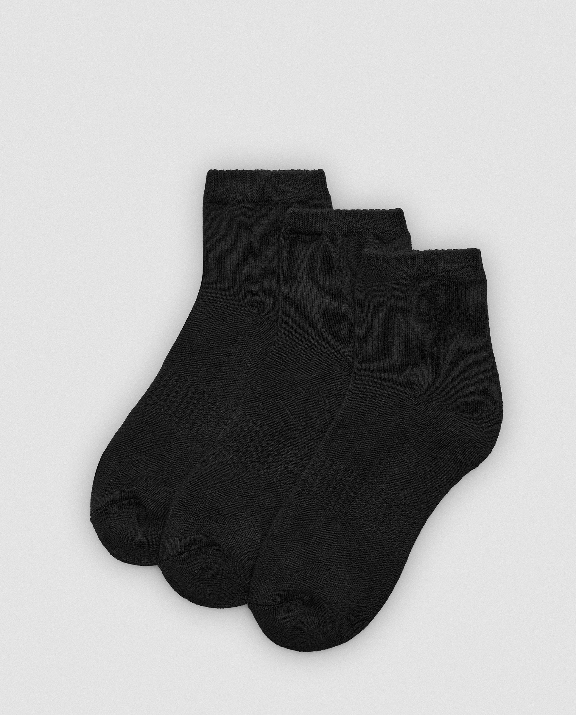 Pack 3 calcetines deportivos de rizo tonos oscuros - Ysabel Mora - Negro Negro-3
