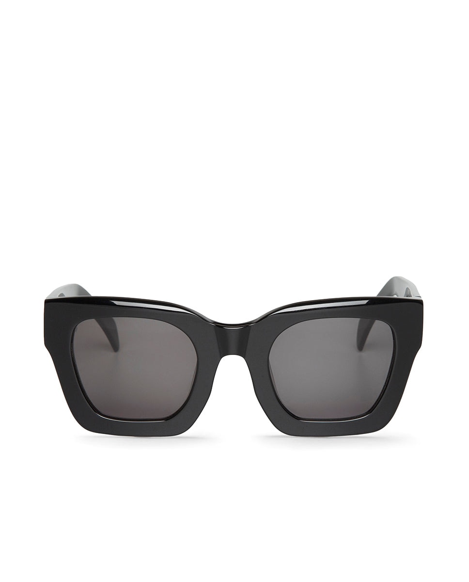 Gafas de sol mujer con montura de acetato multicolor - Mr. Boho - Cromo / Negro Cromo / Negro-1