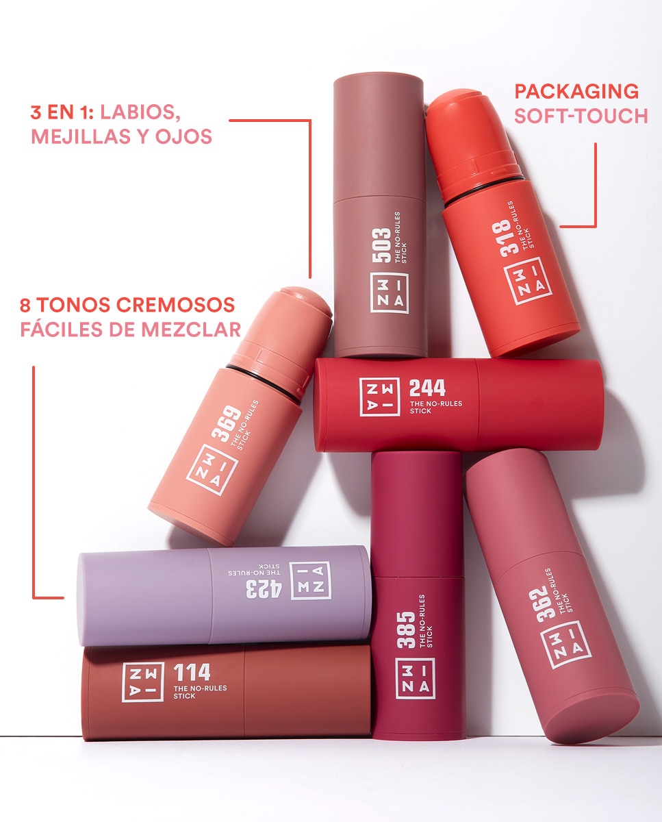 Barra multiusos 3 en 1: labios, mejillas, ojos The No-Rules Stick 3INA - 369 5 gr 369-4