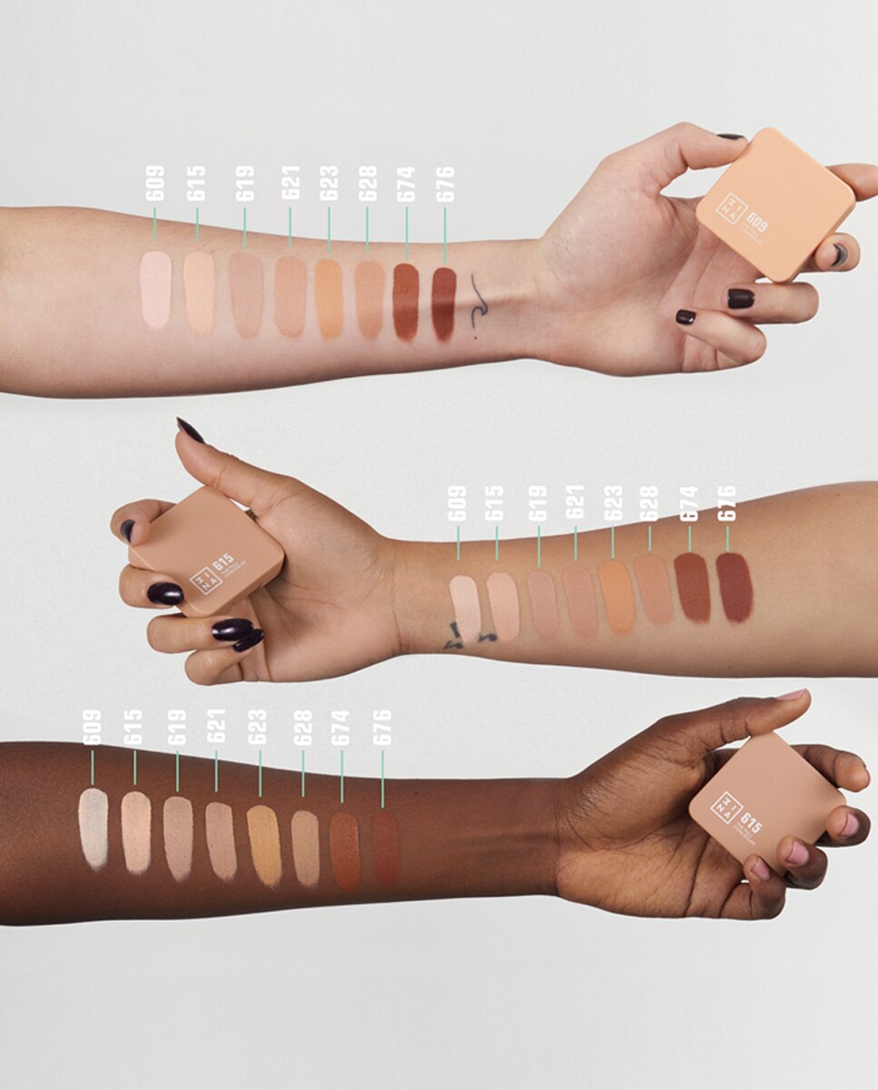 Imagen 4 de Corrector cremoso de alta cobertura y acabado mate natural The Full Concealer 3INA - 619 2 gr 619