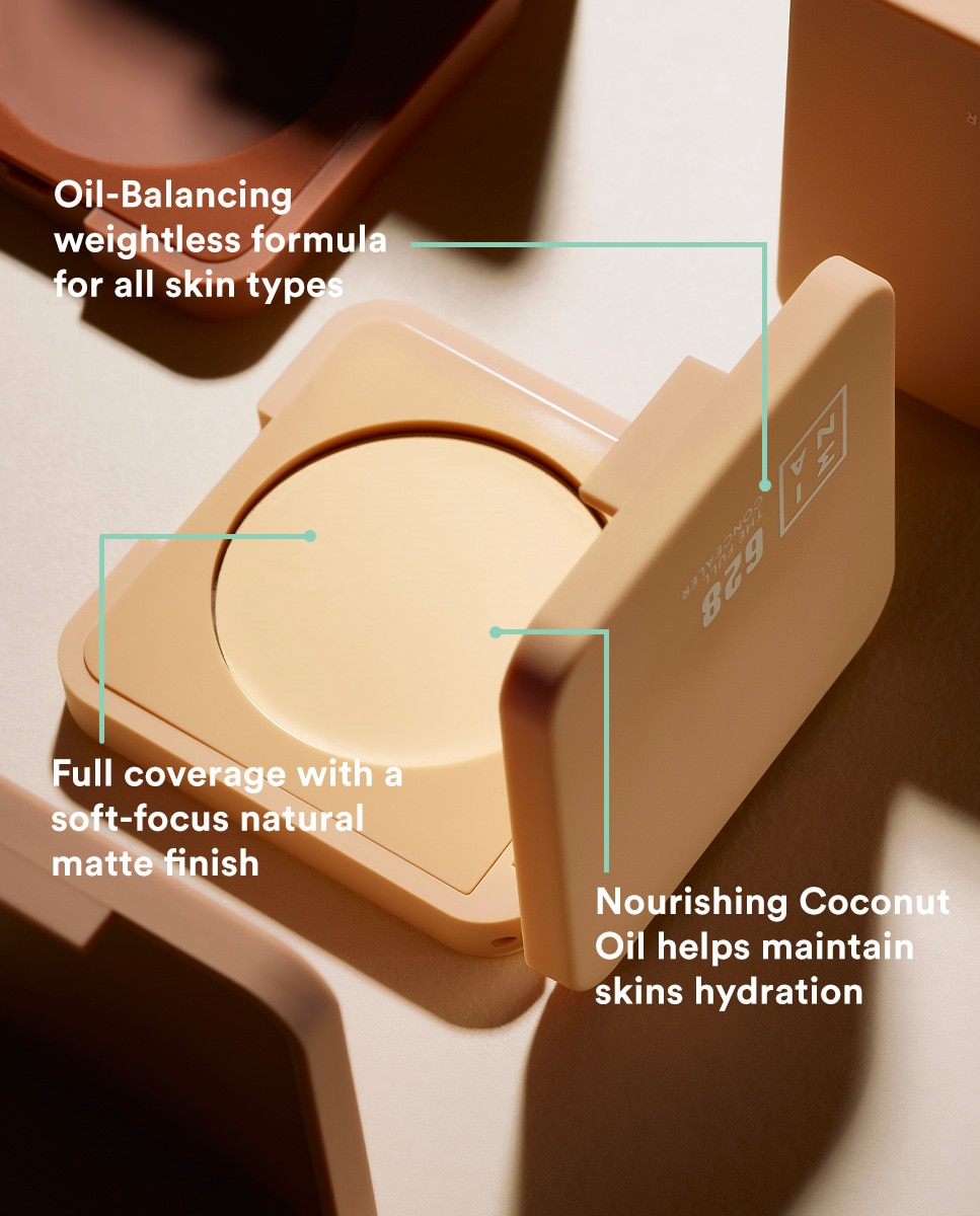 Imagen 2 de Corrector cremoso de alta cobertura y acabado mate natural The Full Concealer 3INA - 676 2 gr 676