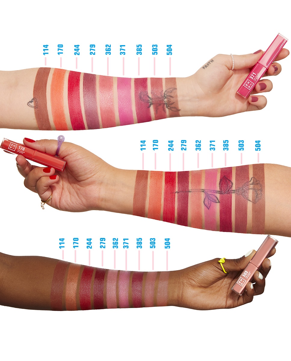Labial hidratante de color y acabado glow The Color Lip Glow 3INA - 371 1.6 g 371-6