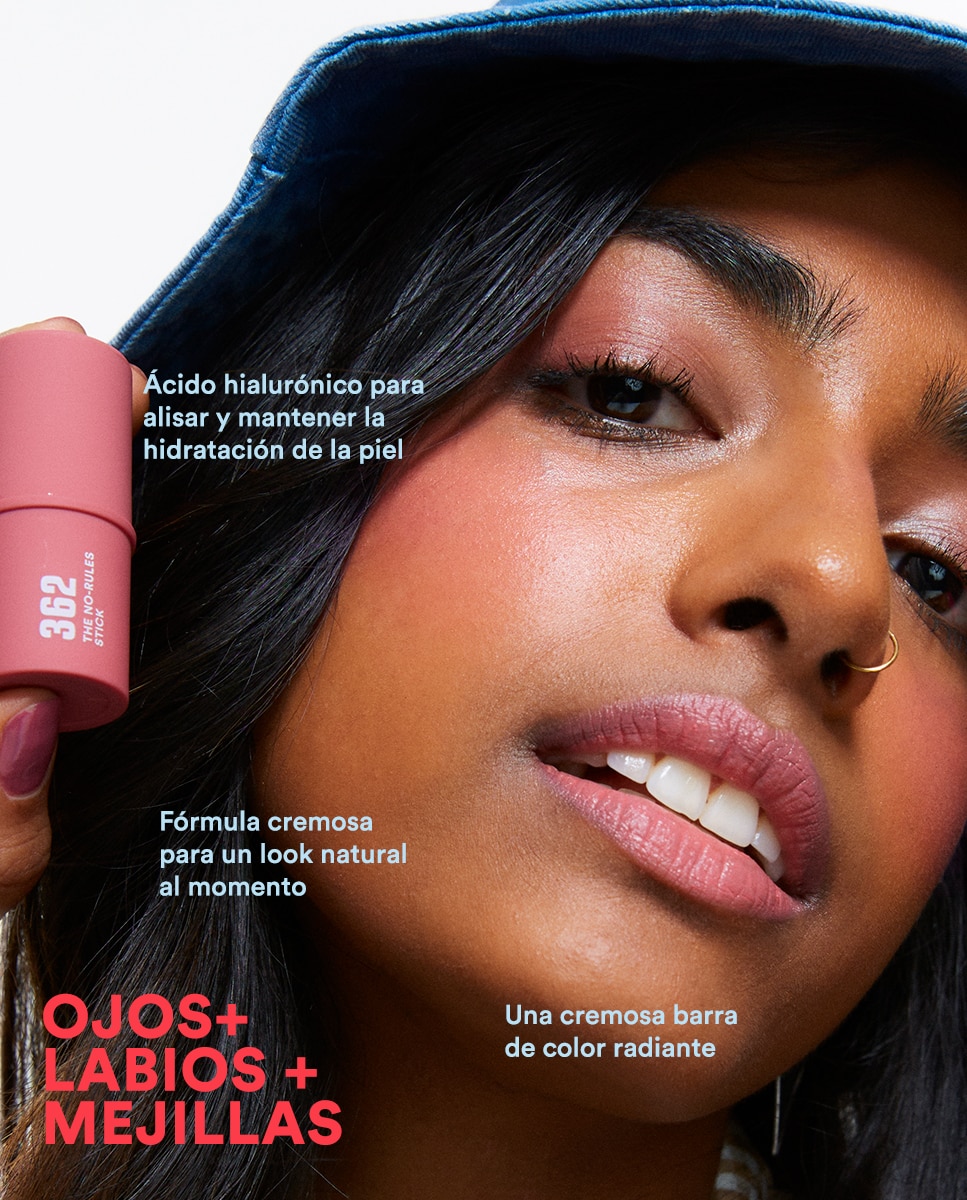 Barra multiusos 3 en 1: labios mejillas ojos The NoRules Stick MINI tamaño viaje 3,5g 3INA - 3,5 gr 3