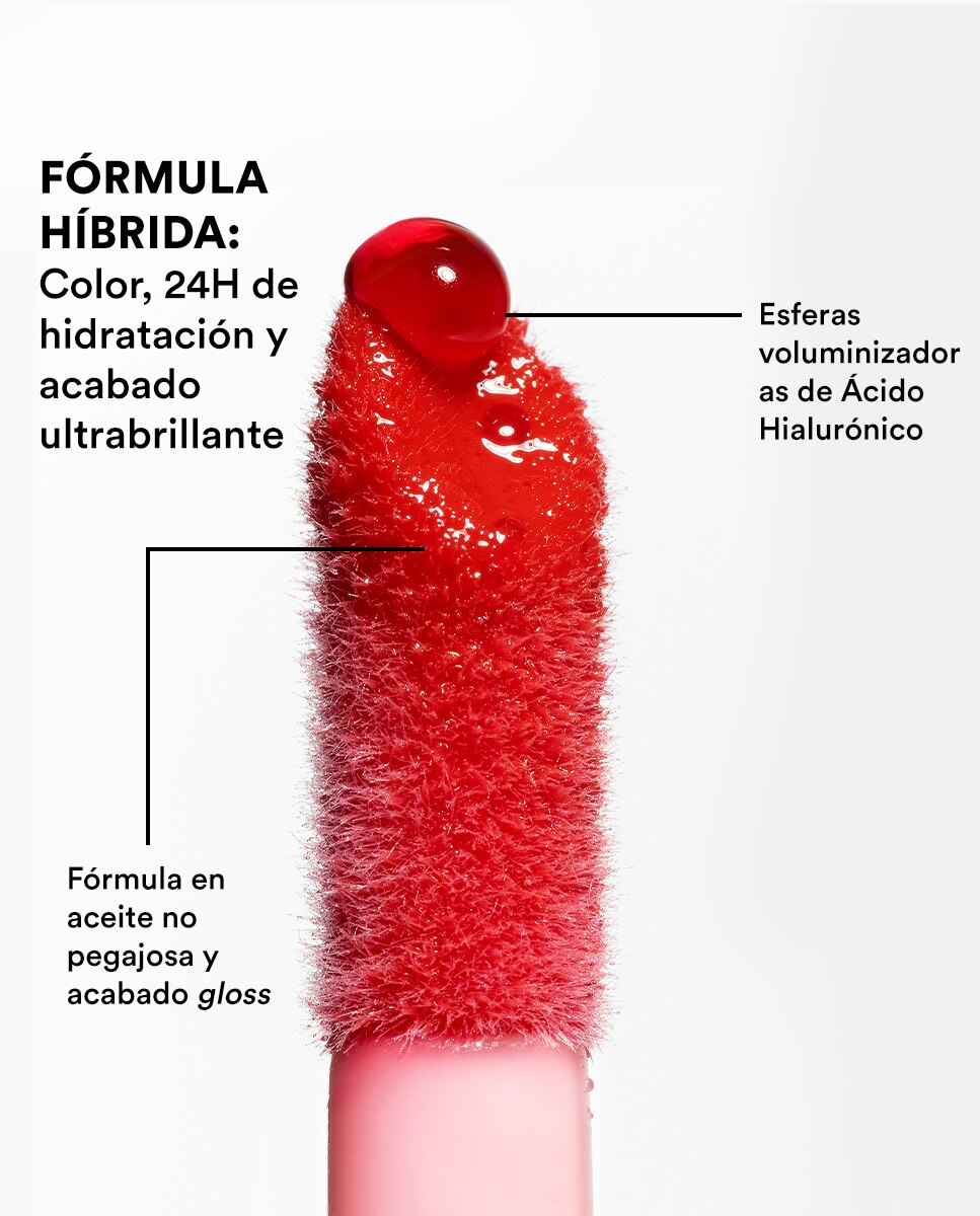 Imagen 3 de Aceite labial ligero super hidratante 24H The Color Lip Oil 4ml 3INA - 244 244