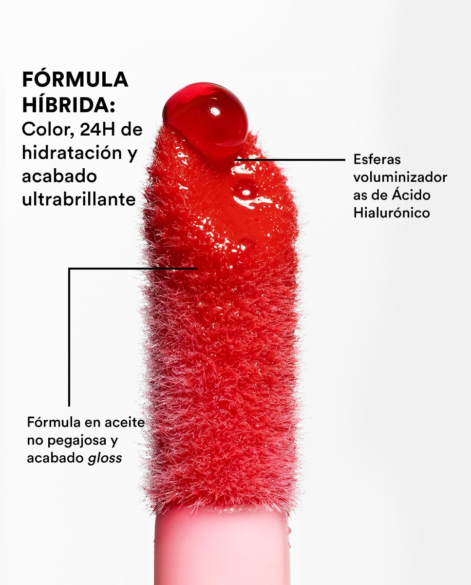 Imagen 3 de Aceite labial ligero super hidratante 24H The Color Lip Oil 4ml 3INA - 362 362