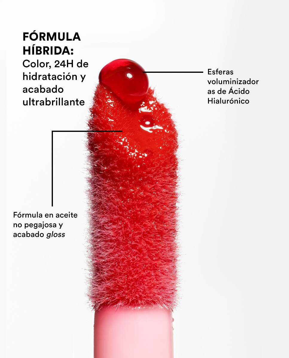 Imagen 3 de Aceite labial ligero super hidratante 24H The Color Lip Oil 4ml 3INA - 900 900